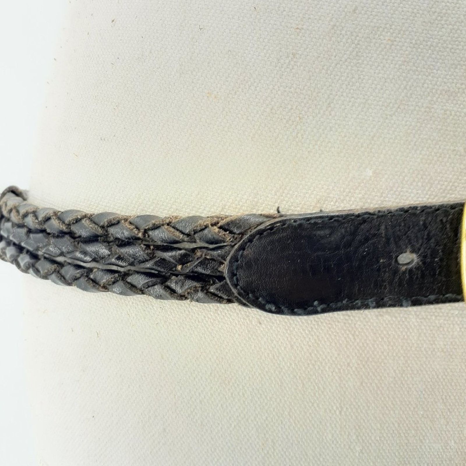 Other Architech Black Leather Double Rope Belt Gold Tone Large Size ONE SIZE - 5 Thumbnail