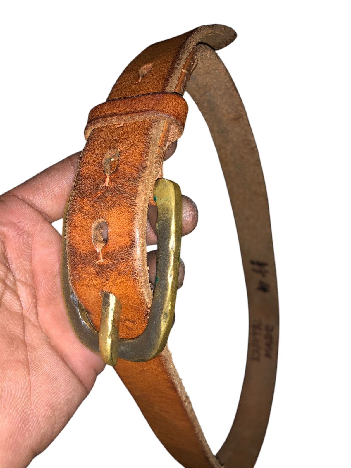 Kapital × Kapital Kountry Kapital Leather Belt Solid Brass Buckle Belt Size ONE SIZE - 13 Thumbnail
