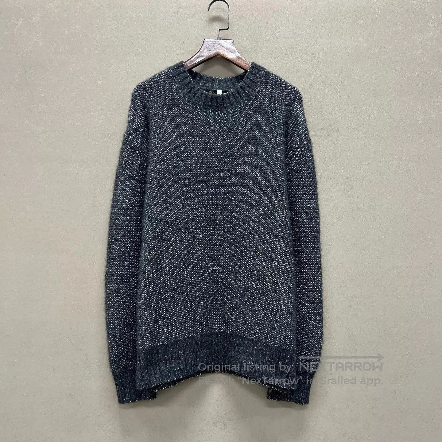 Loro Piana Gray Textured Knit Sweater with Crew Neck - Size M. Size US M / EU 48-50 / 2 - 1 Thumbnail