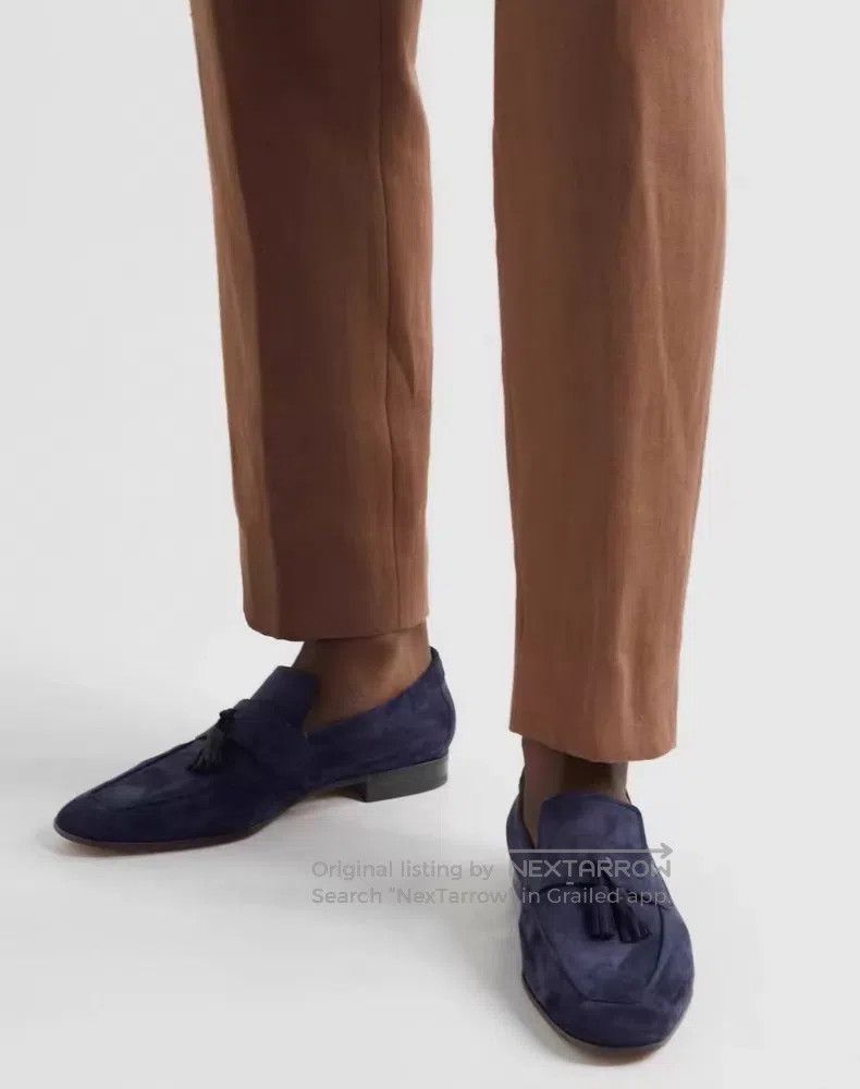 Berluti Berluti Navy Suede Loafers Size US 7 / EU 40 - 8 Thumbnail