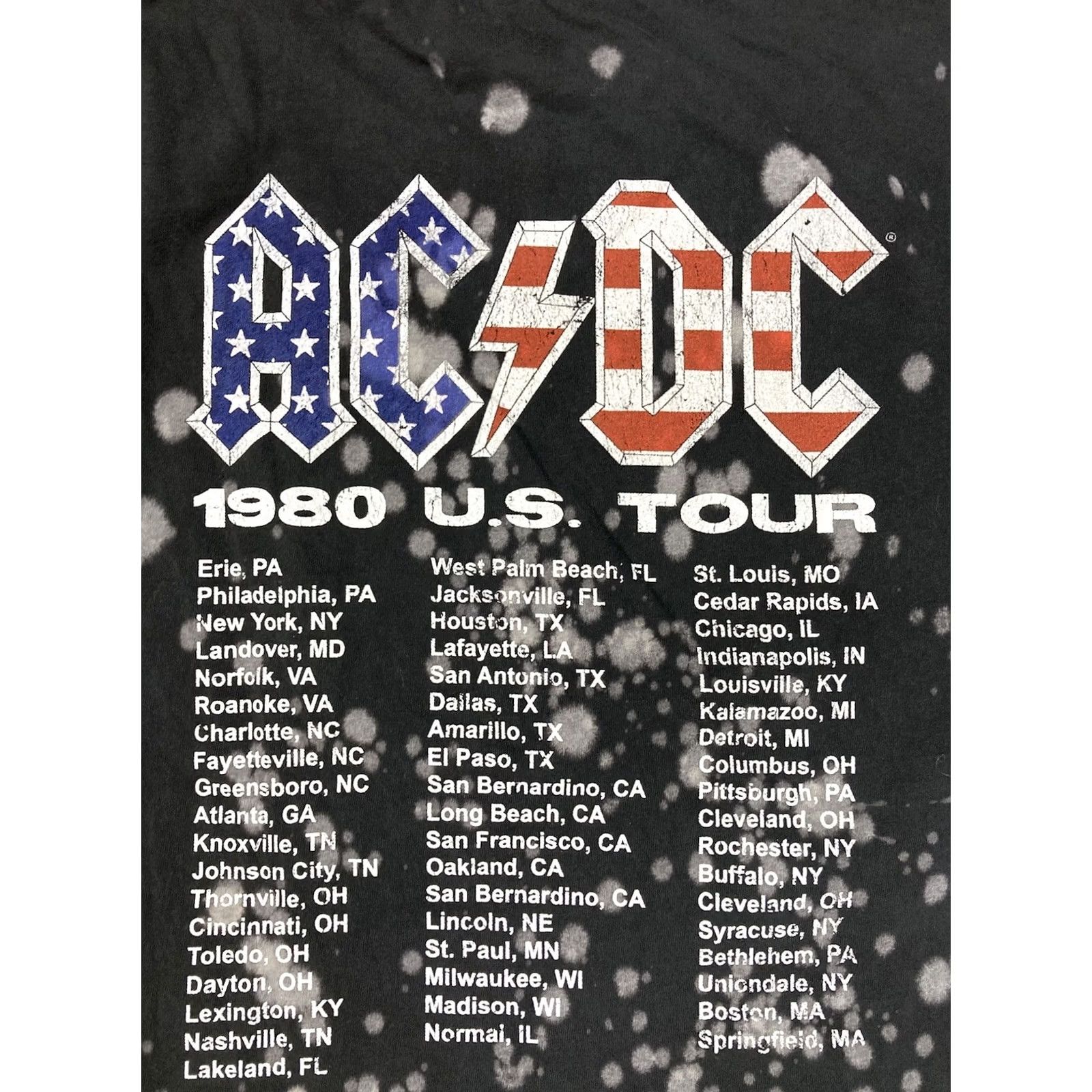 Vintage VINTAGE ACDC 1980 US Tour Crop Graphic T-shirt Women Large Black Short Sleeve Music Size L / US 10 / IT 46 - 4 Thumbnail