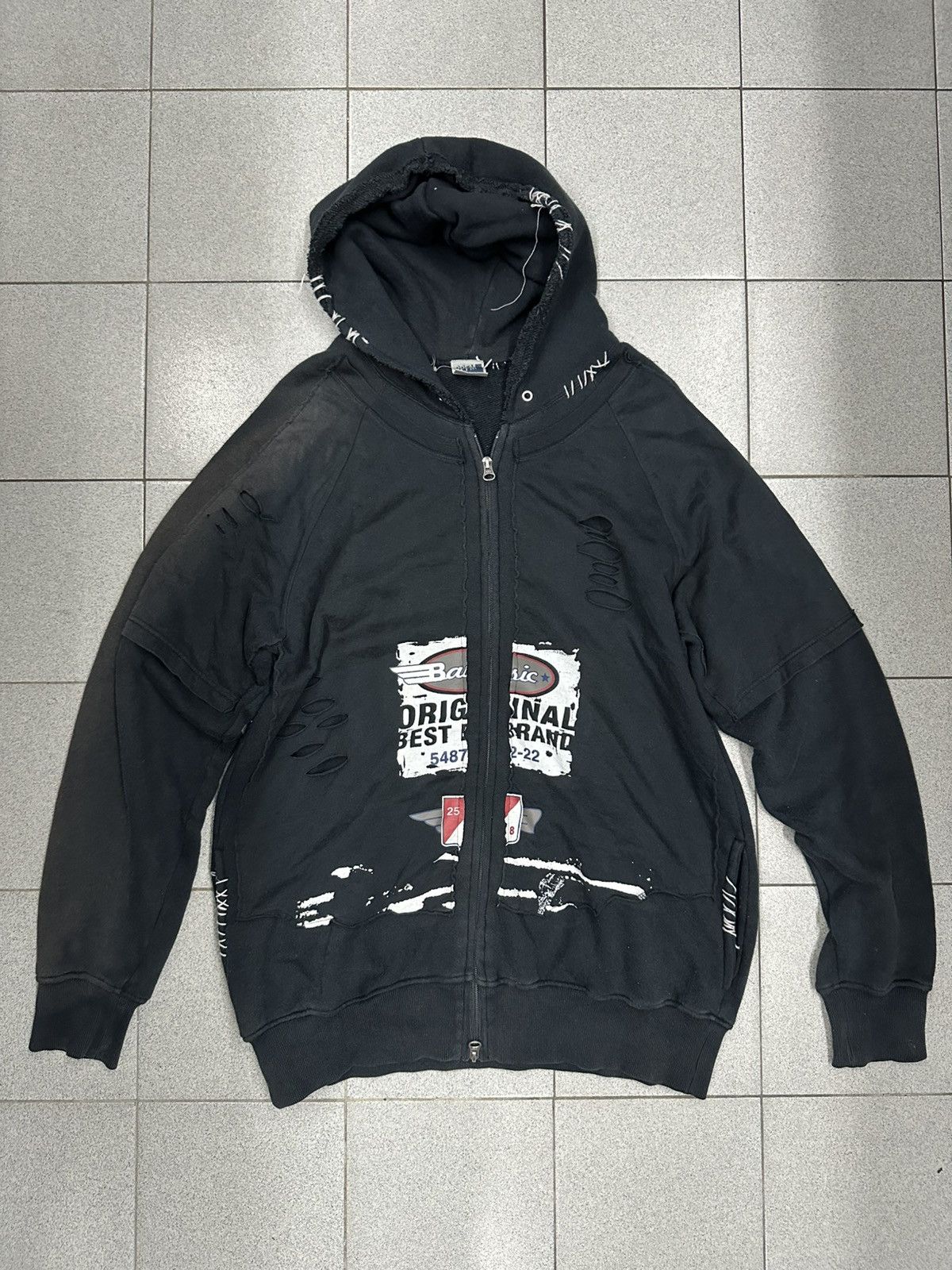 PPFM VTG Reconstruct PPFM Distress Punk Balenciaga Hoodies Size US L / EU 52-54 / 3 - 2 Thumbnail