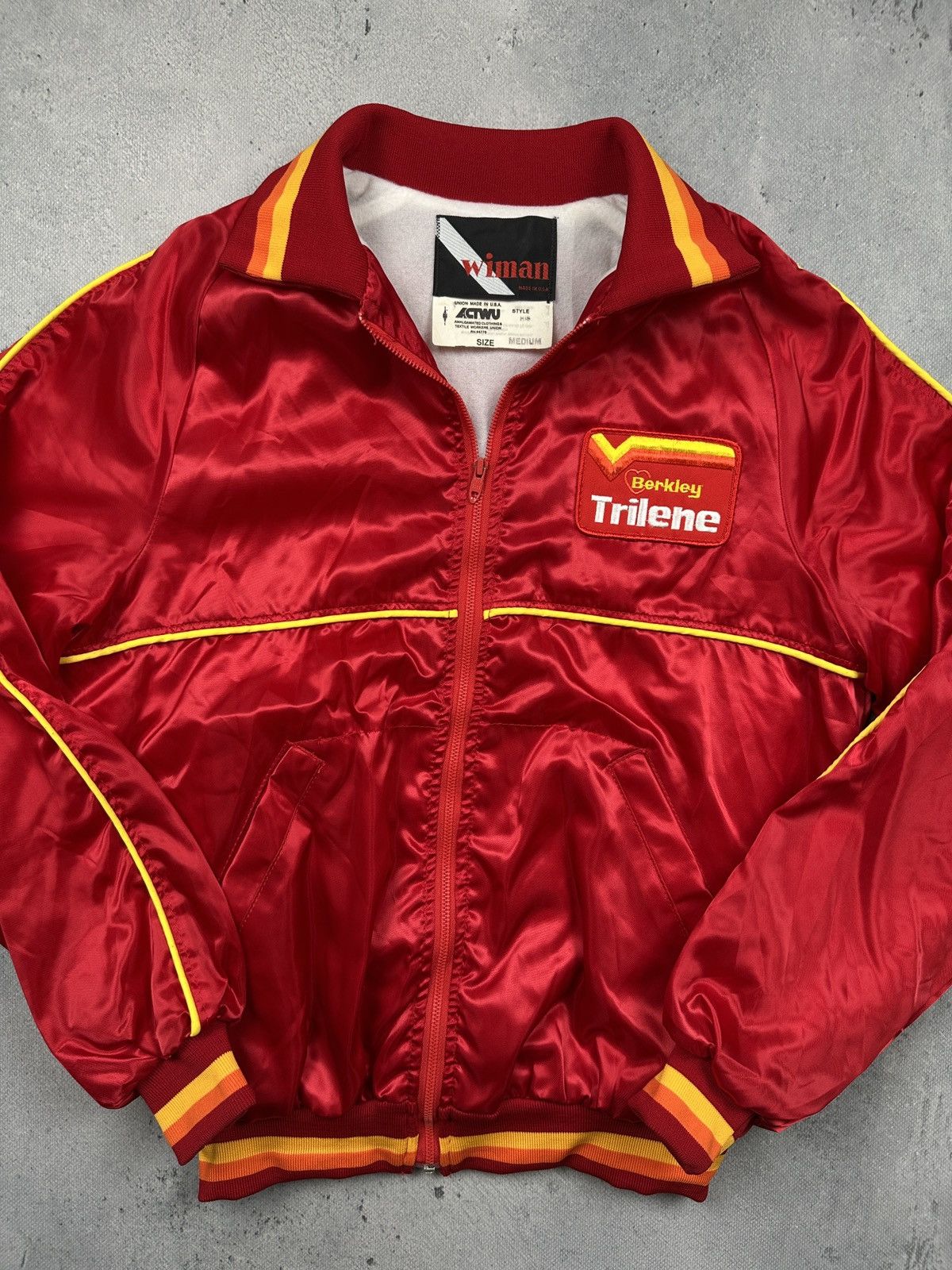 Vintage Vintage 80s Berkley Trilene Satin Racing Jacket 90s USA M Size US M / EU 48-50 / 2 - 3 Thumbnail