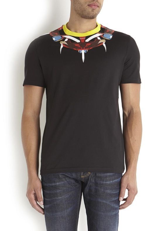 Givenchy Black Masai Cobra Collar T-Shirt Size US XS / EU 42 / 0 - 2 Thumbnail