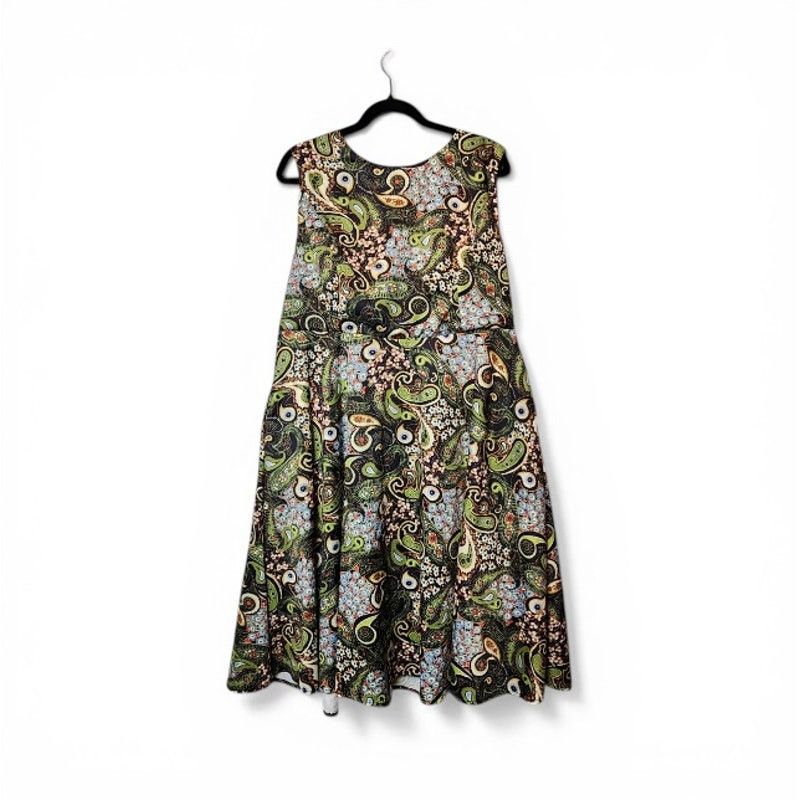 Other Enmain Plus Size 2XL Paisley Fit & Flare Dress with Pockets Size XXL / US 16-18 / IT 52-54 - 6 Thumbnail