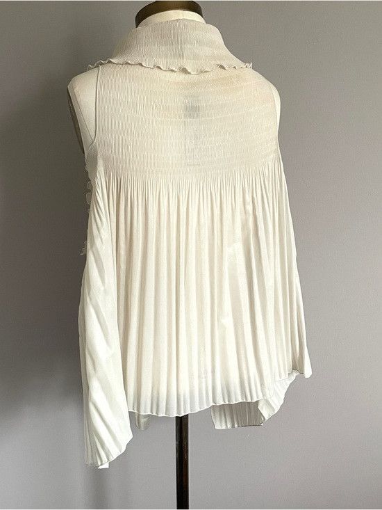 Other Lundstrom Chiffon Pleated Tie Front Vest Jacket - NWTs! Size XL / US 12-14 / IT 48-50 - 9 Thumbnail