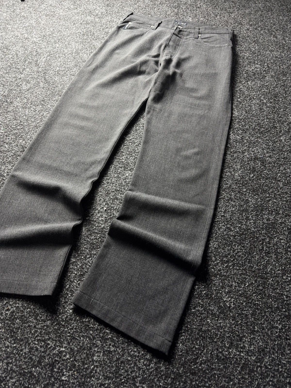 Armani Luxury 00s Armani Jeans Comfort Fit Grey Wool Blend Pants Size US 32 / EU 48 - 3 Thumbnail