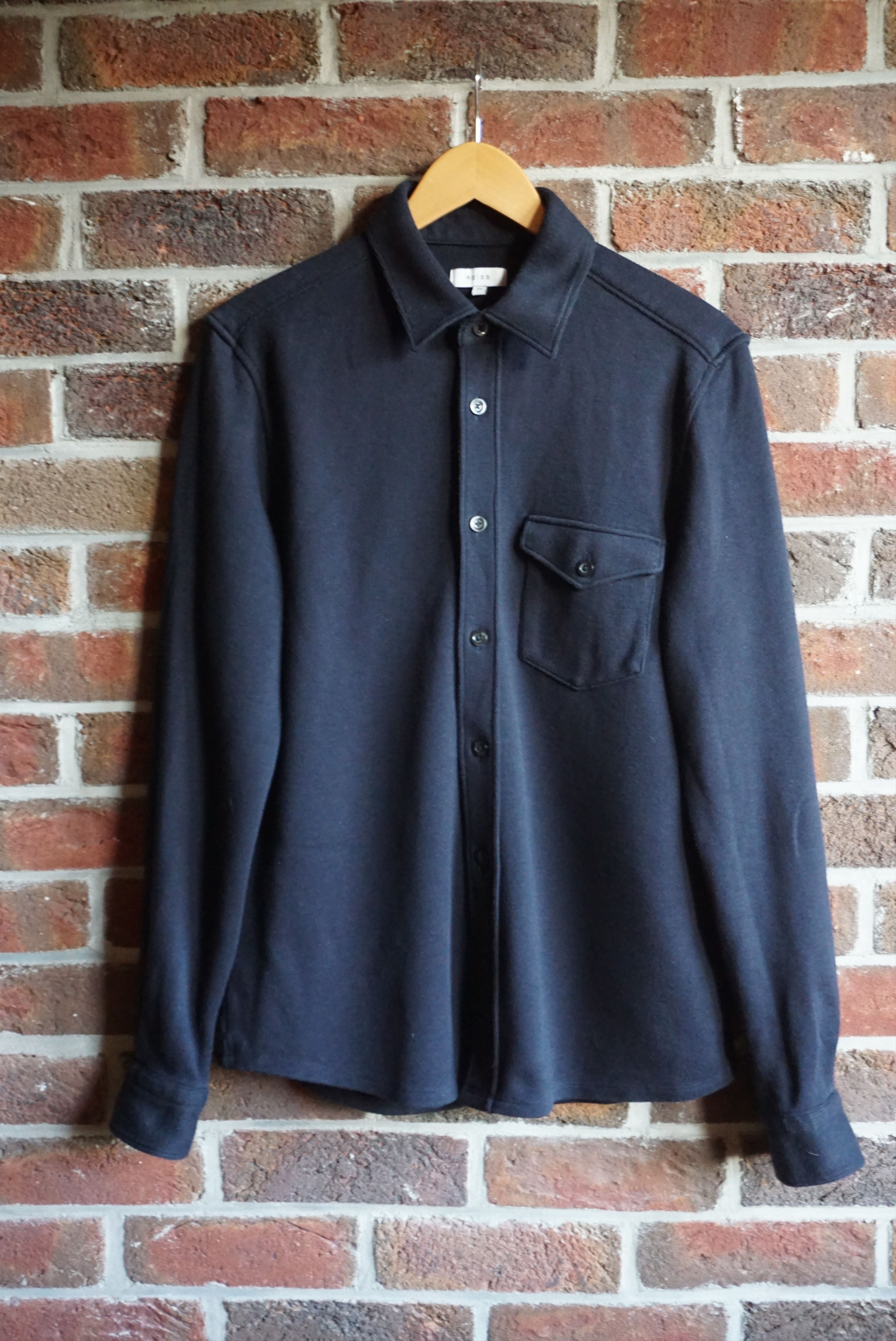 Other UK Reiss Scott shirt wool blend stretch slim fit casual top Size US M / EU 48-50 / 2 - 11 Thumbnail