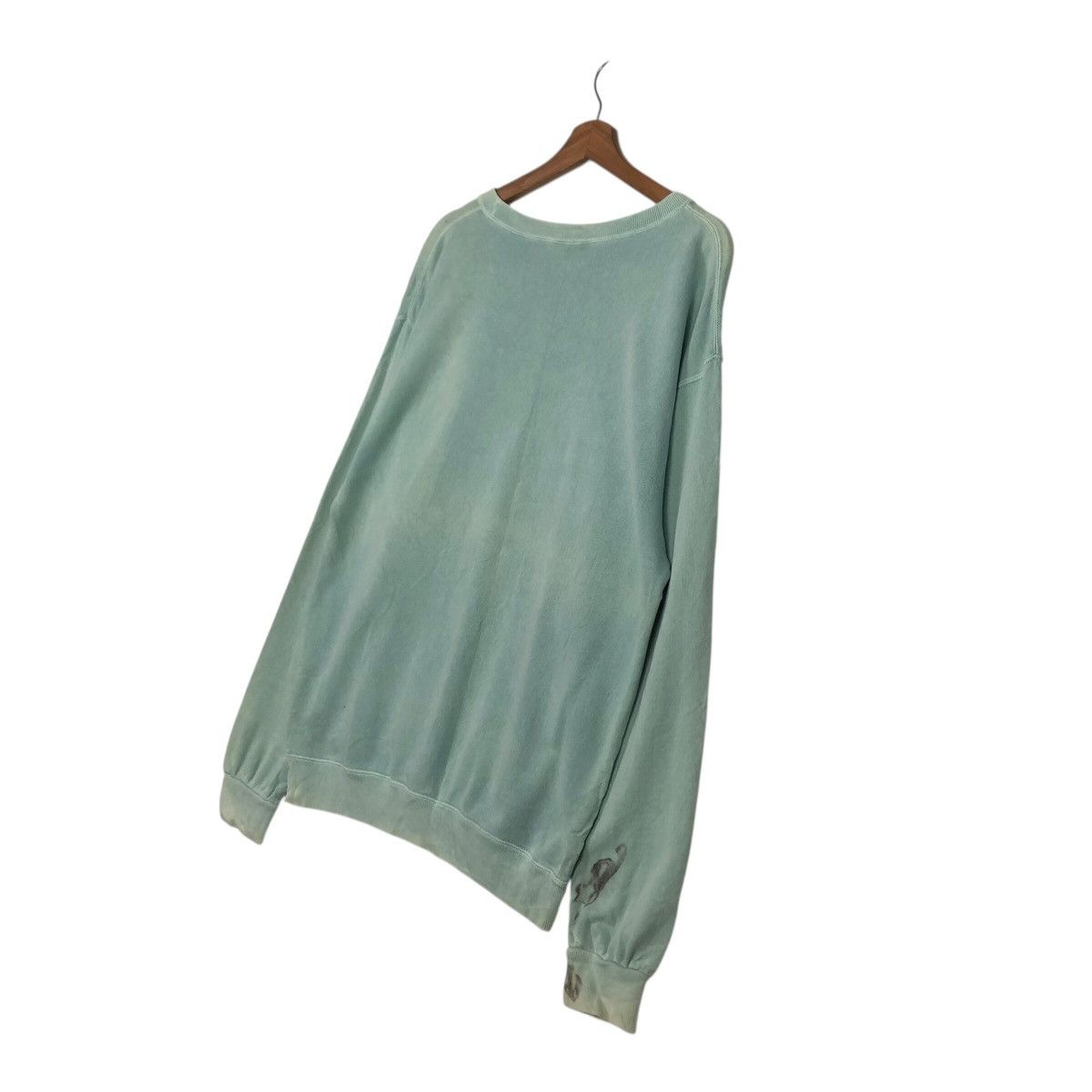 Japanese Brand Vintage Russell Athletic Green Sweatshirt FadedWash Crewneck Size US M / EU 48-50 / 2 - 11 Thumbnail