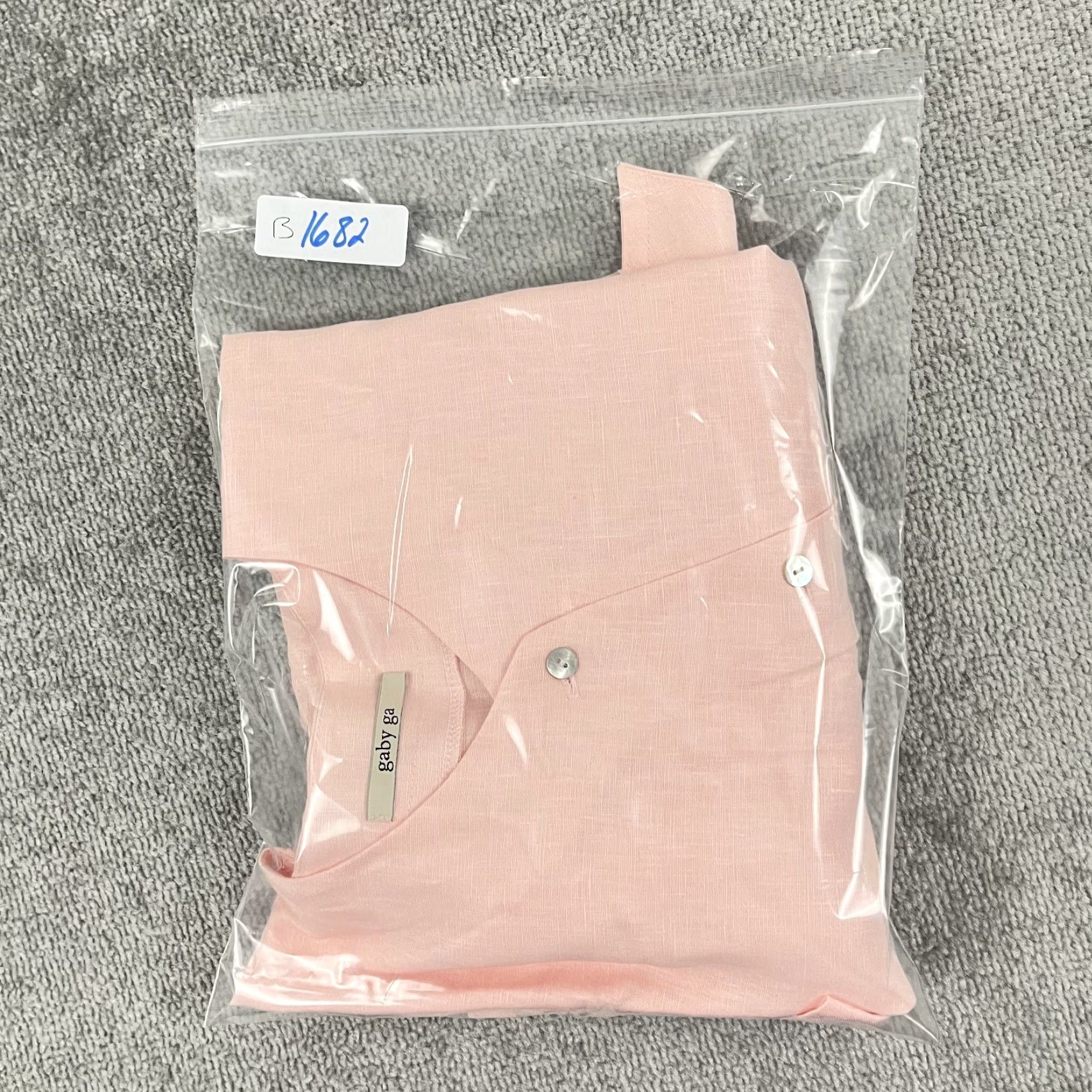 Pinko Gaby Ga Shirt Womens M/L Oversized 100% Linen Pink Tunic Top - Button-Up Crew Neck Dolman Sleeve Classic 3/4 Sleeve Vintage? No (pre-owned) Size M / US 6-8 / IT 42-44 - 8 Thumbnail