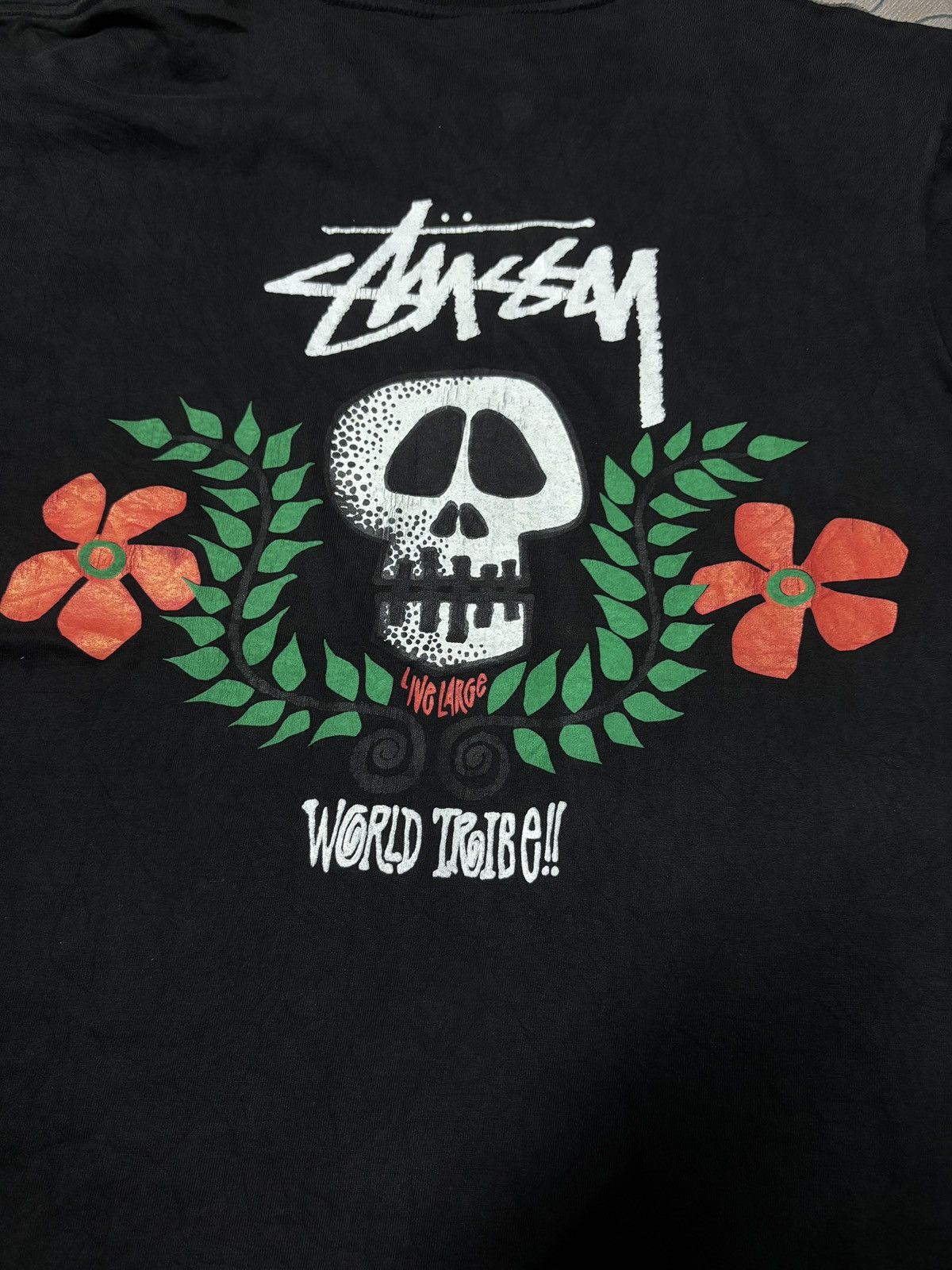 Stussy ‼️RARE‼️VINTAGE 90S STUSSY LINE LARGE WORLD TRIBE TSHIRT TEE🔥 Size US M / EU 48-50 / 2 - 12 Thumbnail