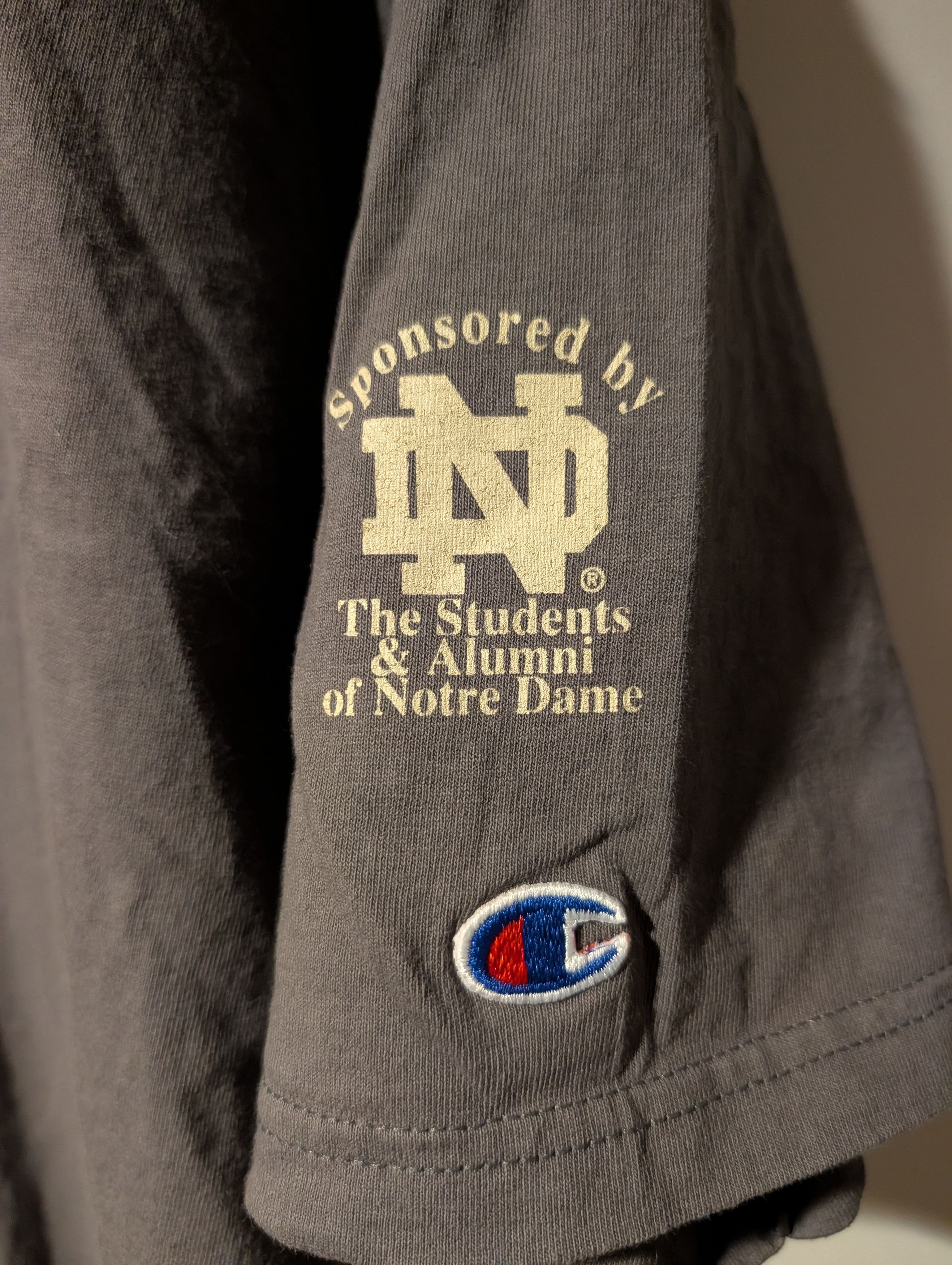 NCAA Vintage 90s Champion Notre Dame Football Shirt Here Come Size US XL / EU 56 / 4 - 7 Thumbnail