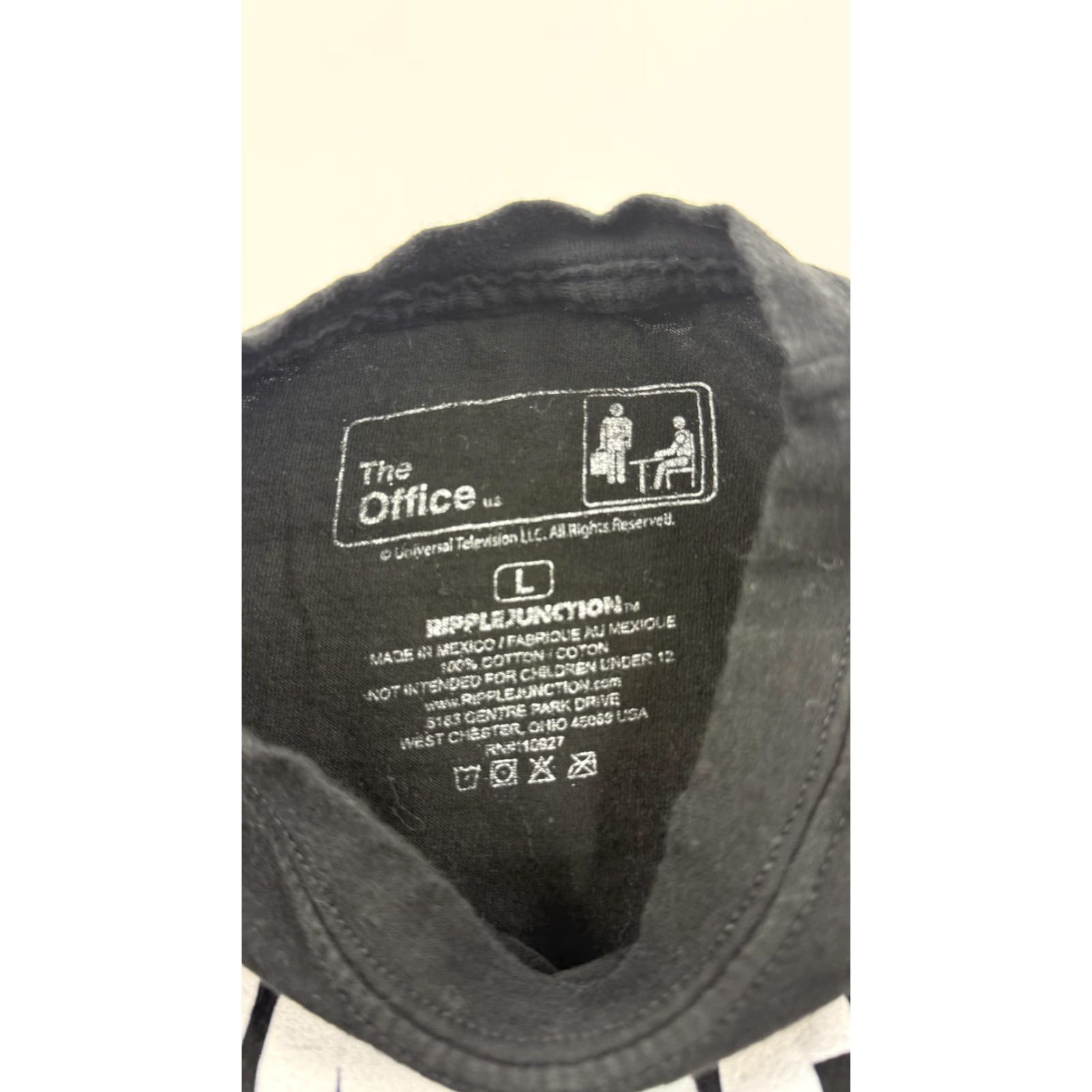 Ripple Junction Dunder Mifflin Shirt Adult Large Black The Office Graphic Ripple Junction Tee Size US L / EU 52-54 / 3 - 3 Thumbnail
