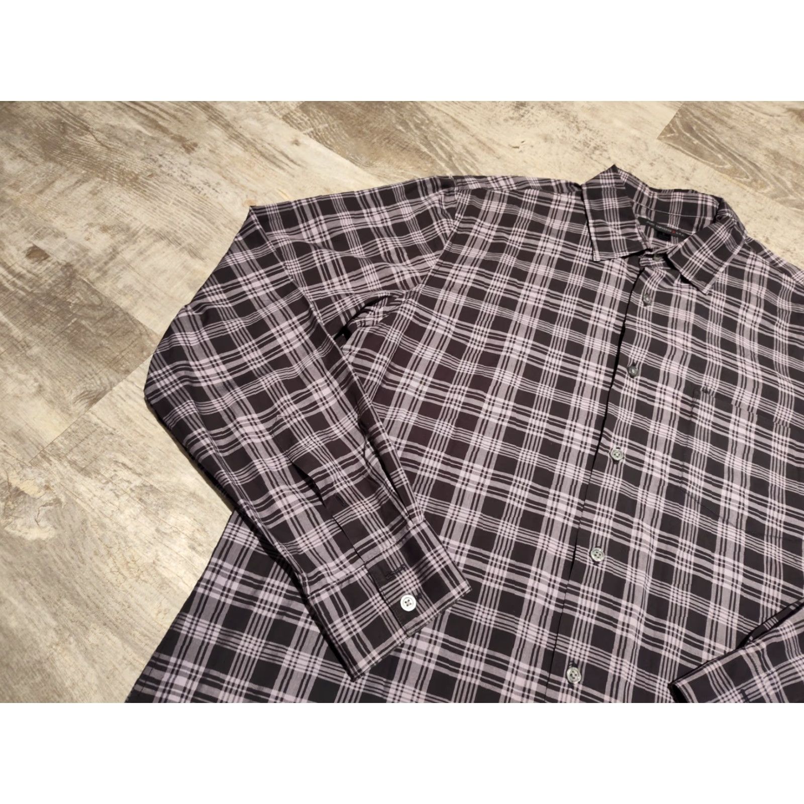 John Varvatos John Varvatos Star USA Plaid Button-Up Shirt Size L Multicolor 100% Cotton Casual Party Mens Size US L / EU 52-54 / 3 - 6 Thumbnail