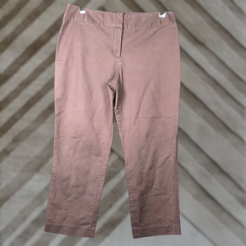 Ann Taylor VINTAGE Ann Taylor LOFT Womens Pants Brown Chino Mid Rise Straight Ankle Stretch 6 Size 28" / US 6 / IT 42 - 1 Thumbnail