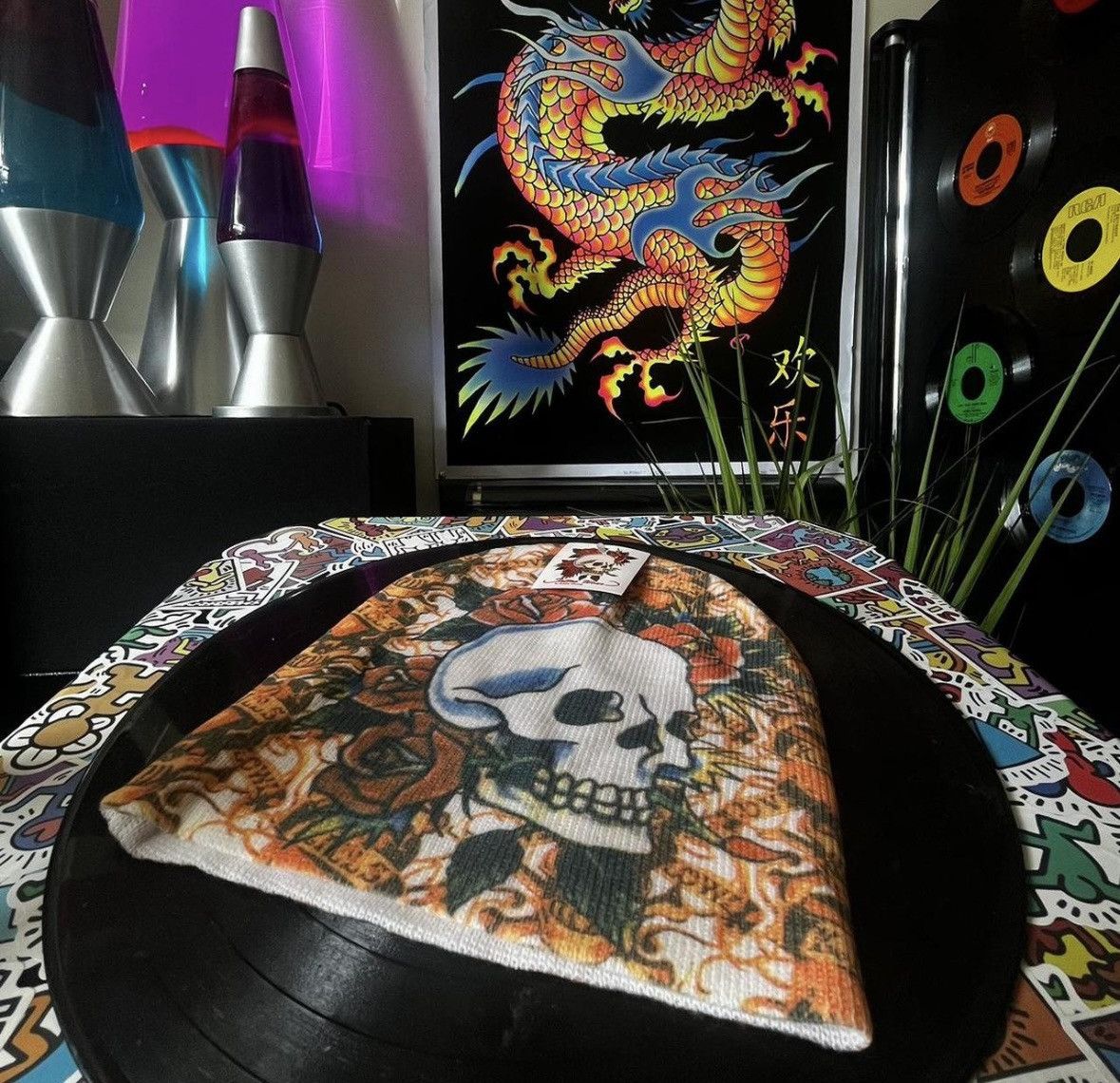 Ed Hardy Ed Hardy style Skull beanie Size ONE SIZE - 3 Thumbnail