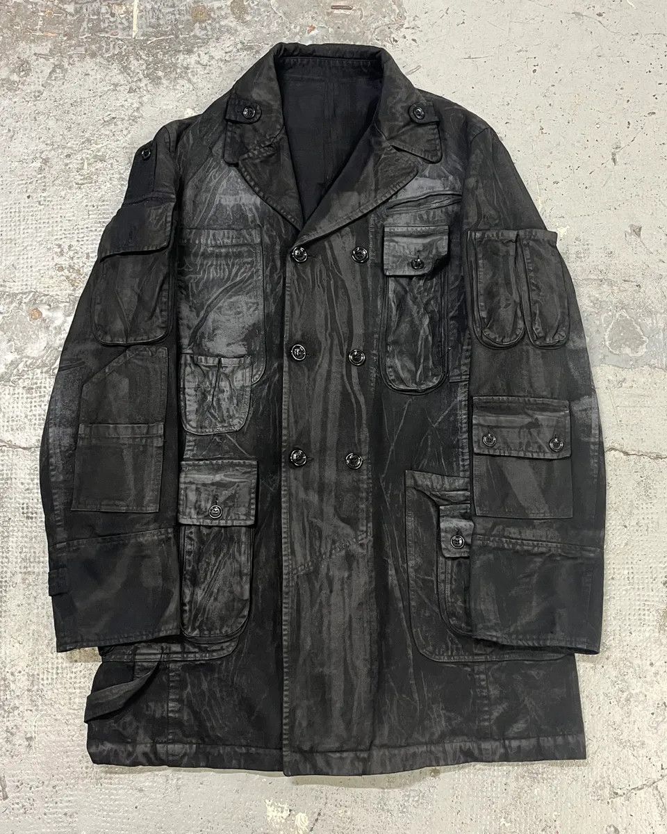 Dolce & Gabbana AW2003 Dolce & Gabbana Black Cotton Cargo Long Jacket Size US M / EU 48-50 / 2 - 1 Thumbnail