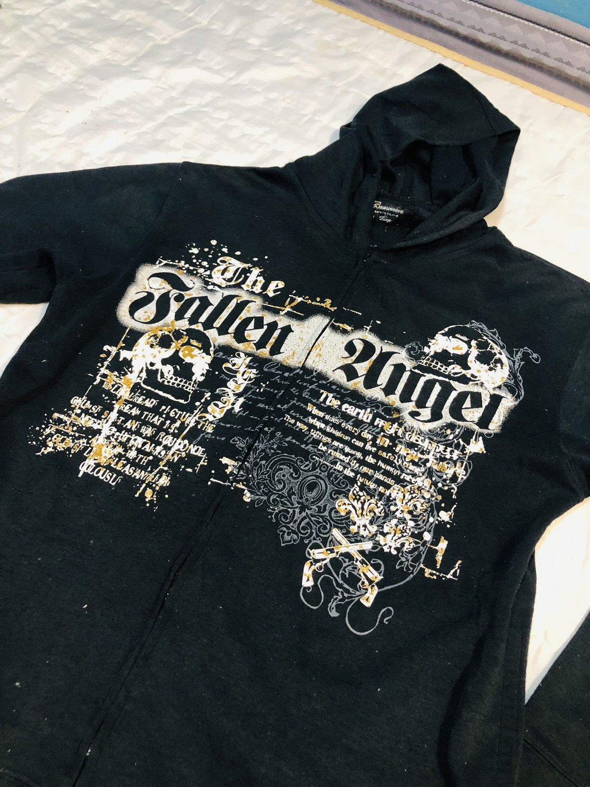 Japanese Brand Beaumere Wording Skull Punk Gothic Sweater (4) Size US M / EU 48-50 / 2 - 3 Thumbnail