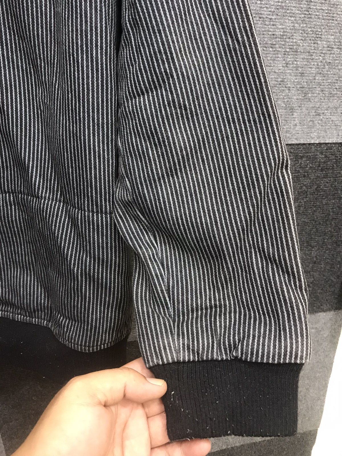 Japanese Brand Japanese Brand Hickory Stripe Hoodie Bomber Jacket Size US S / EU 44-46 / 1 - 4 Thumbnail