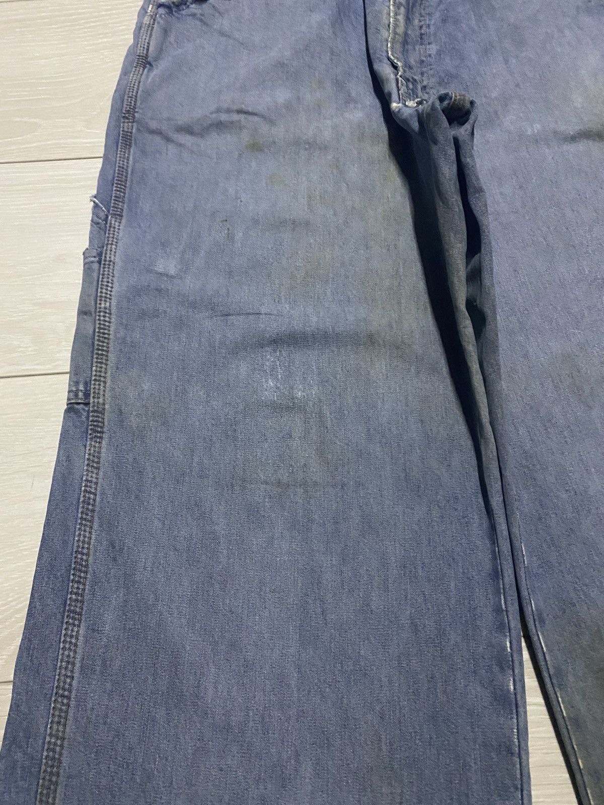 Global Work Vintage Global Worker Carpenter Grunge Frayer Baggy Pants Size US 32 / EU 48 - 7 Thumbnail