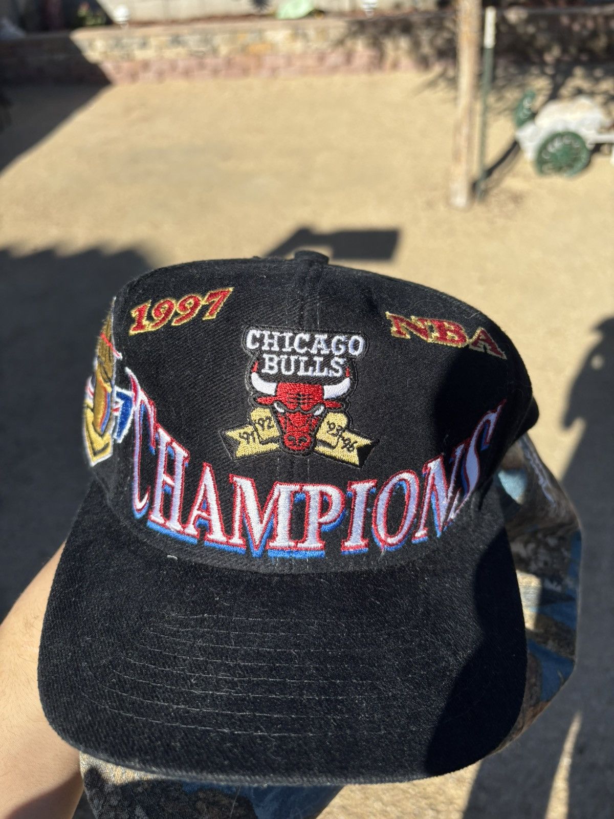 Logo Athletic Chicago Bulls 1997 NBA Champions Logo Athletic Vintage Hat Size ONE SIZE - 5 Thumbnail