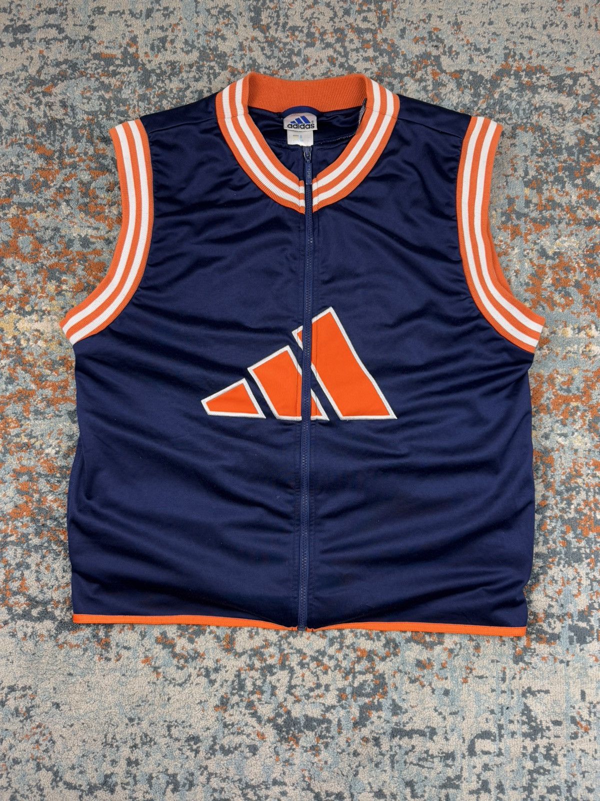 Adidas × Vintage Vintage 90s Adidas crazy sleeveless zip track jacket vest Size US M / EU 48-50 / 2 - 1 Thumbnail