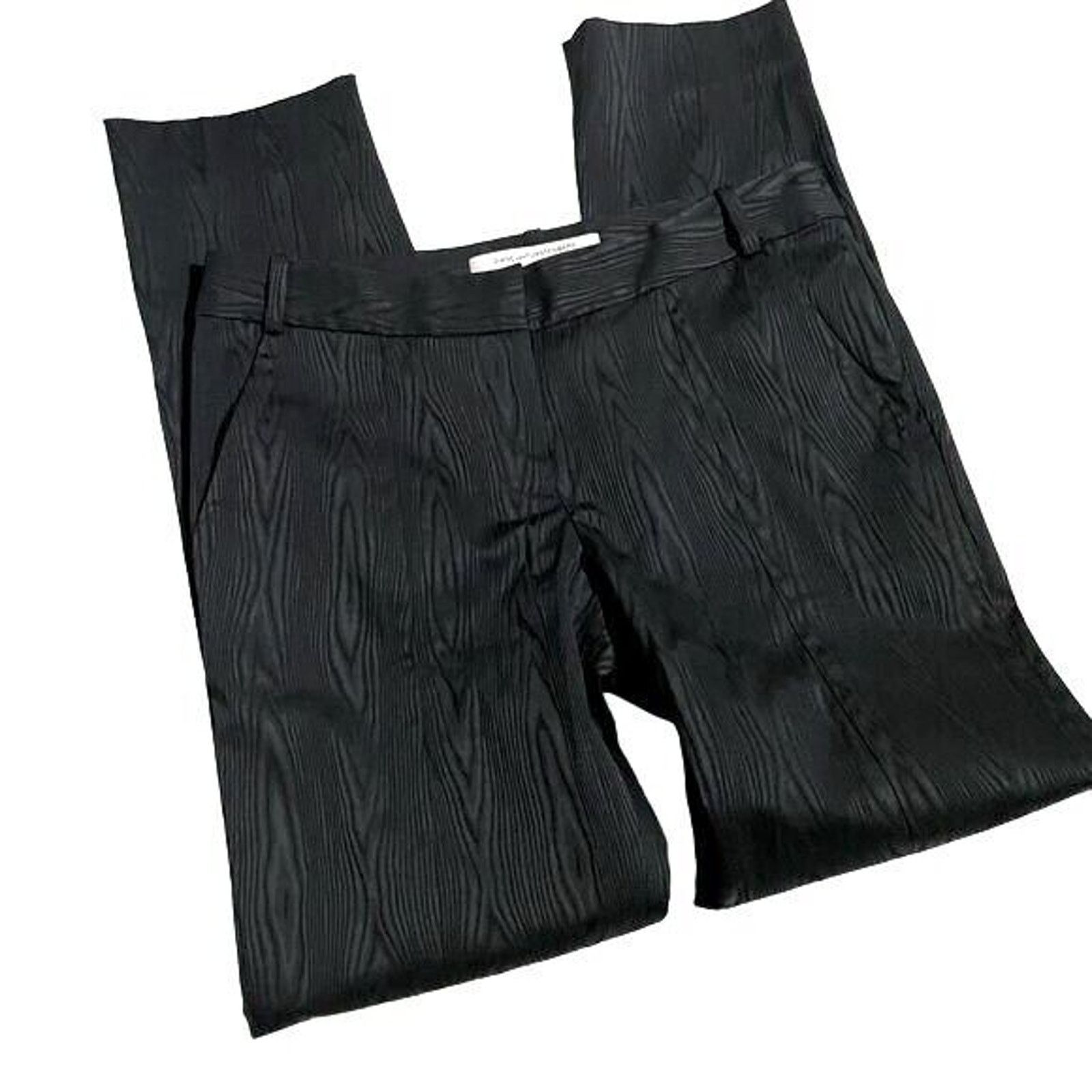 Diane von Furstenberg Diane von Furstenberg Pants Black Staple Textured Size 4 Size 27" / US 4 / IT 40 - 1 Thumbnail