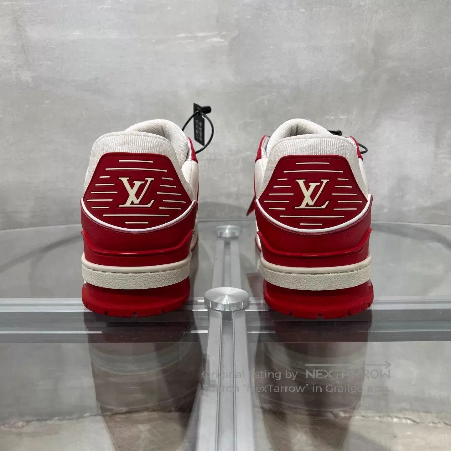 Louis Vuitton Red High-Top Sneakers Size 12. Size US 12 / EU 45 - 6 Thumbnail