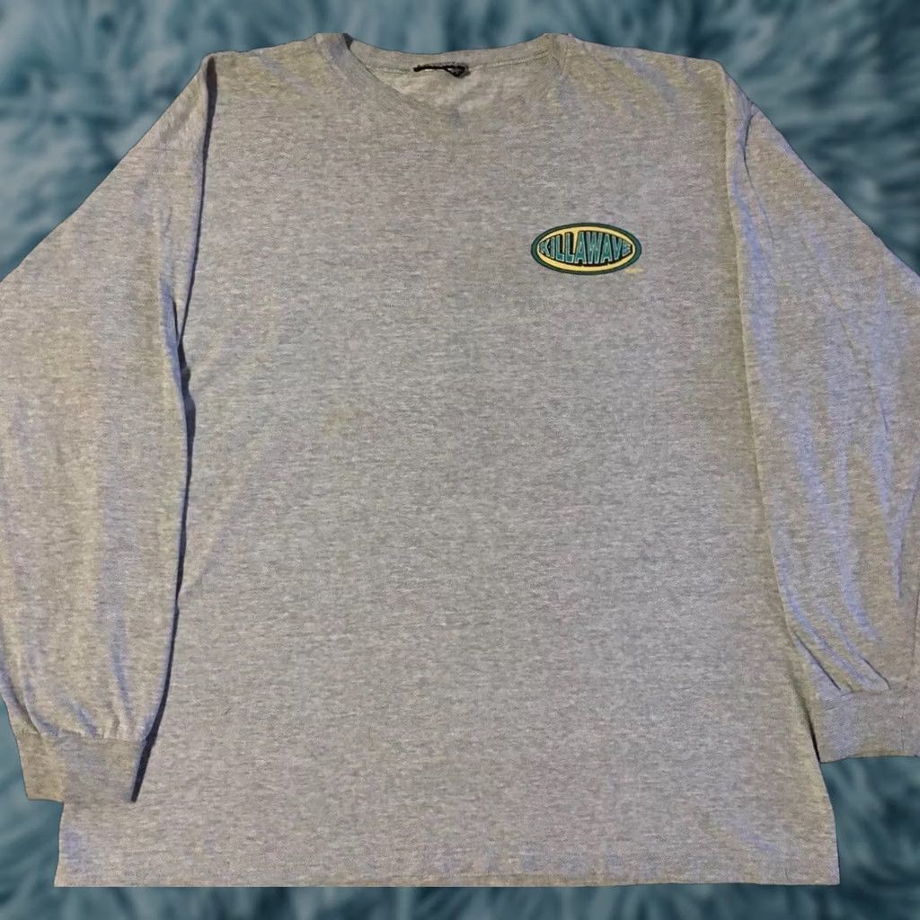 Quiksilver VINTAGE Quiksilver Killawave Faded Distress Shirt 2XL Gray Beach Surf Grunge Y2K Gotcha USA 80s 90s Mens T-Shirt Size US XXL / EU 58 / 5 - 1 Thumbnail
