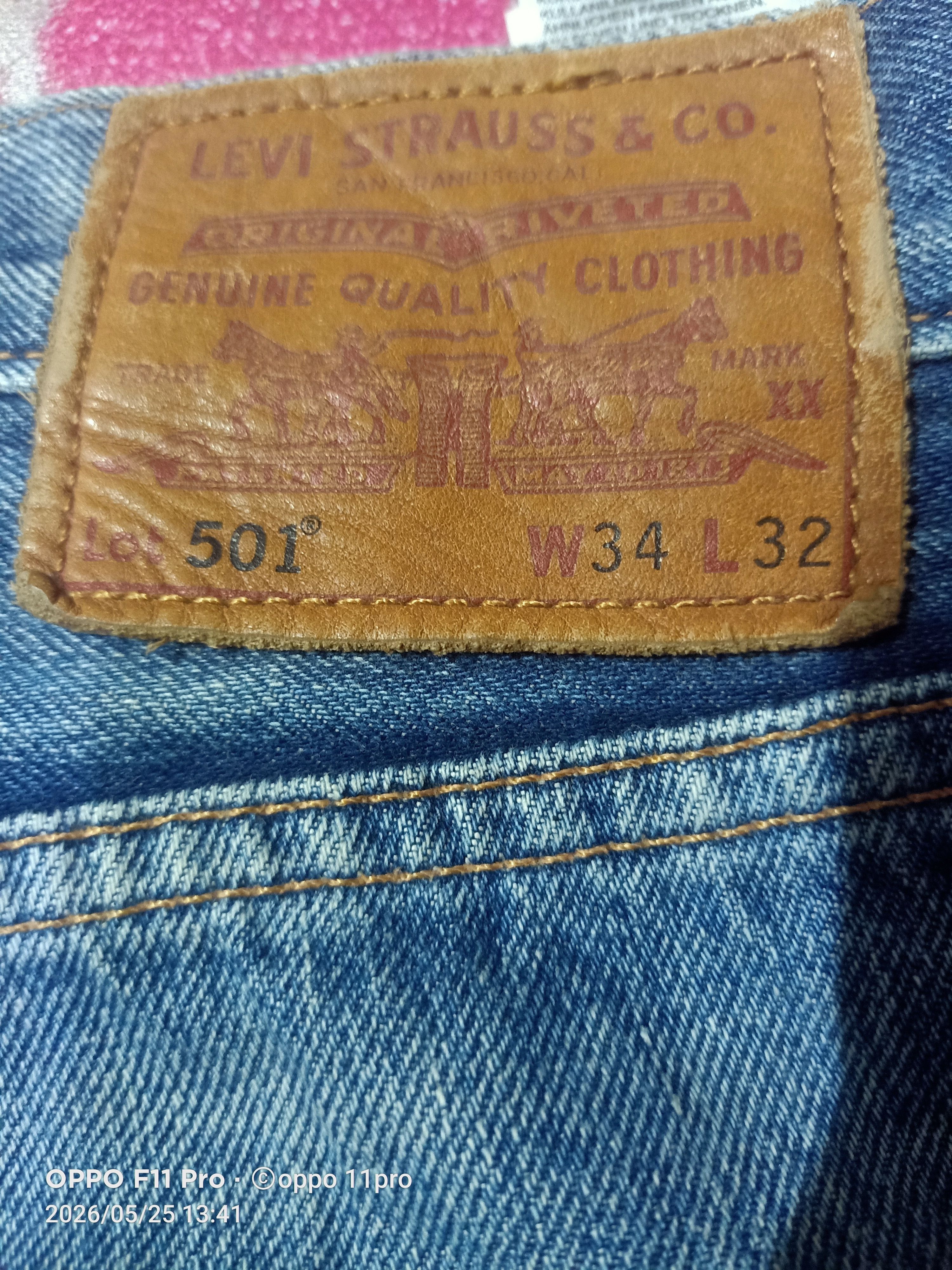 Levi's Vintage Clothing 💥 Vintage Levi's 501 (LVC) Distressdenim Men Redselved 💥 Size US 34 / EU 50 - 5 Thumbnail