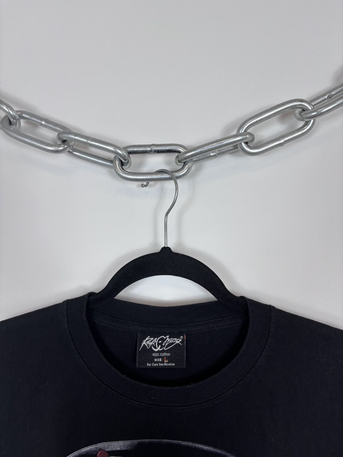 Rap Tees Vintage 2Pac Shakur Y2K Black AOP Big Logo Long Sleeve Tee Size US L / EU 52-54 / 3 - 6 Thumbnail