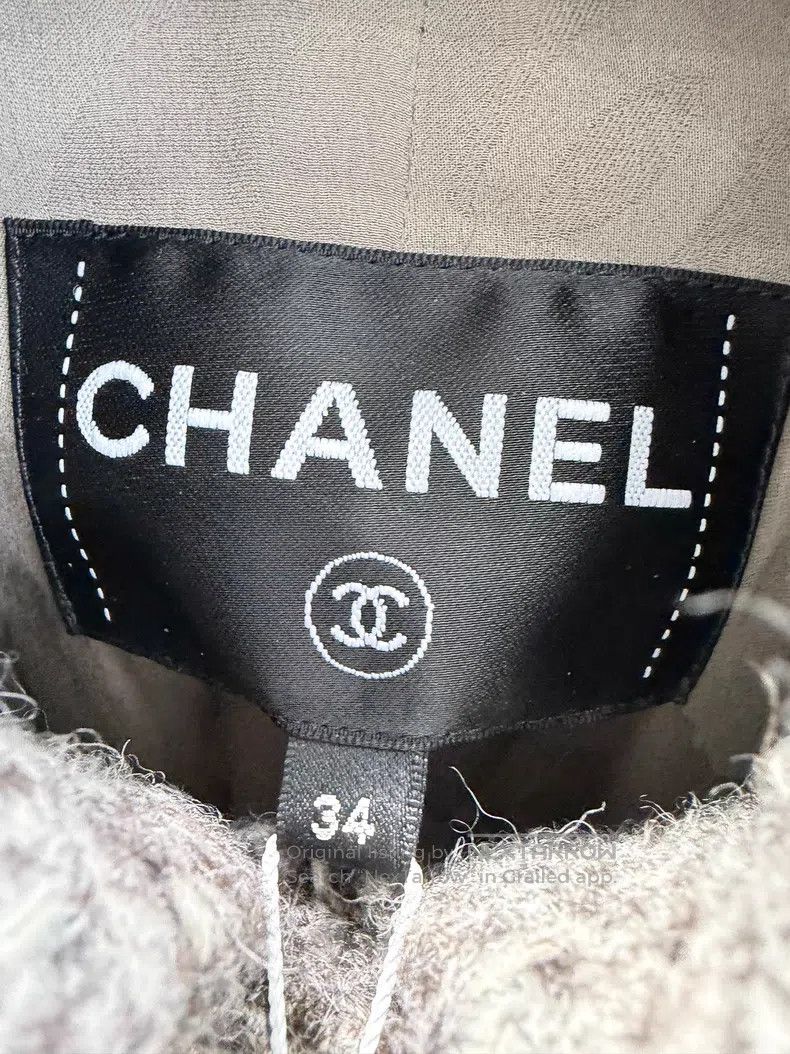 Chanel Chanel Handicraft workshop gray plaid wool soft tweed lape Size XXS / US 00 / IT 34 - 4 Thumbnail