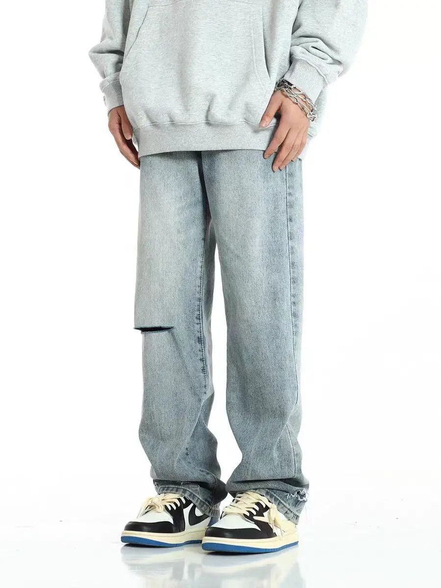Japanese Brand × Jean High street ripped classic casual jeans Size US 34 / EU 50 - 3 Thumbnail