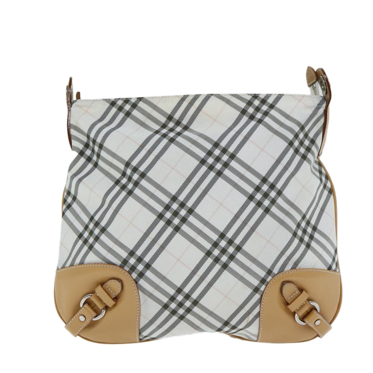Burberry Nova Check White Canvas Shoulder Bag (Pre-Owned) Size ONE SIZE - 1 Thumbnail
