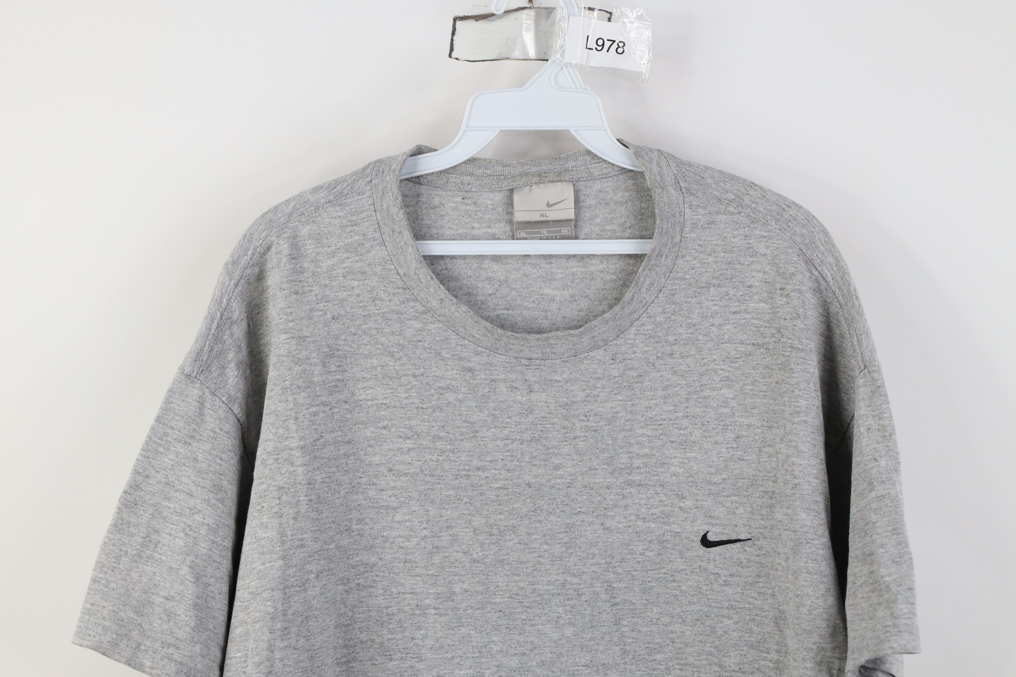 Nike Vintage Nike Swoosh Short Sleeve T-Shirt Heather Gray USA Size US XL / EU 56 / 4 - 2 Thumbnail