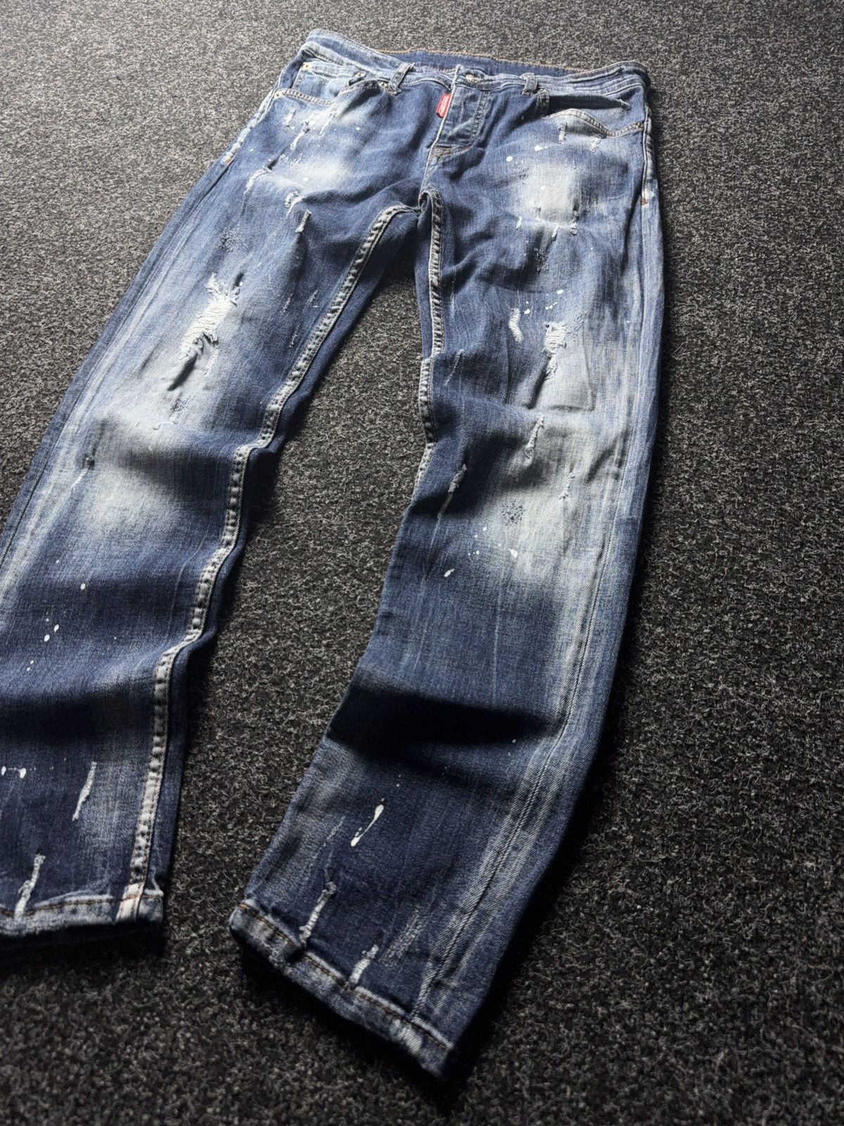 Dsquared2 Luxury Dsquared2 Bros Western Distressed Paint Skinny Jeans Size US 30 / EU 46 - 3 Thumbnail
