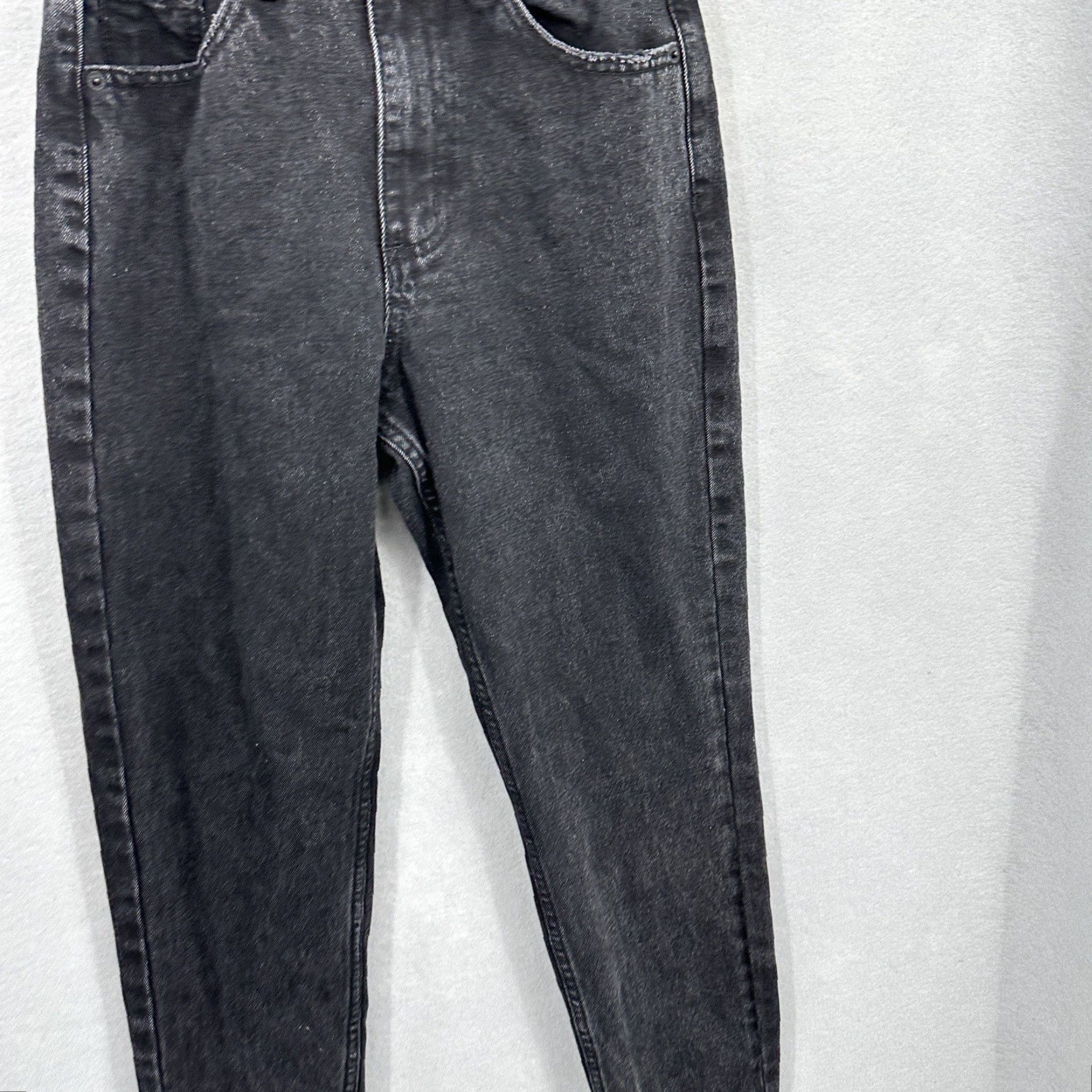 Denime White Fox Jeans Womens XS Black Denim High Rise Ankle Y2K Preppy 90s Retro Size 26" / US 2 / IT 38 - 5 Thumbnail