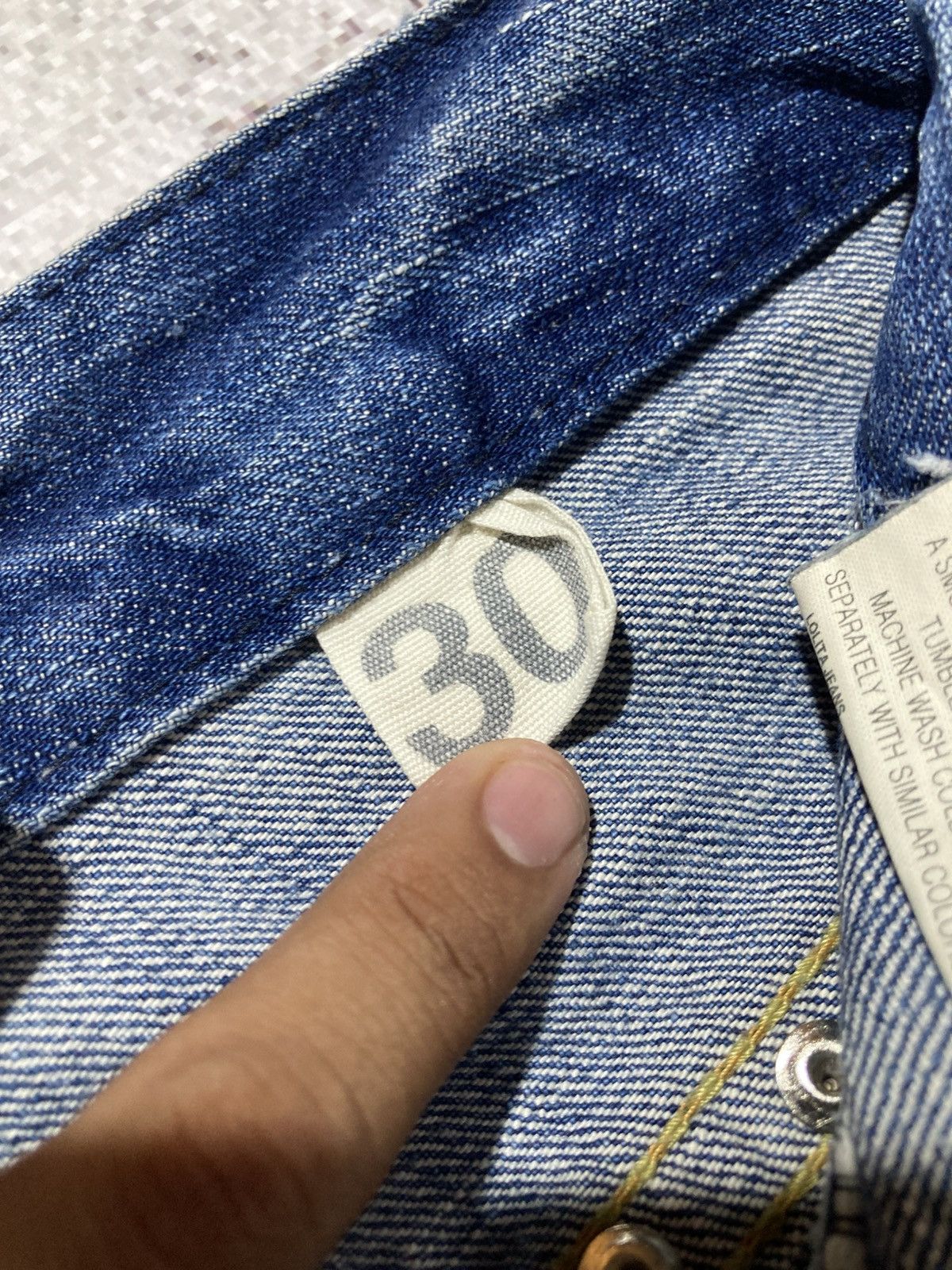Japanese Brand 2000s Lolita Y2k Studded Faded 3/4 Jeans Pants Lgb Punk Size US 32 / EU 48 - 19 Thumbnail