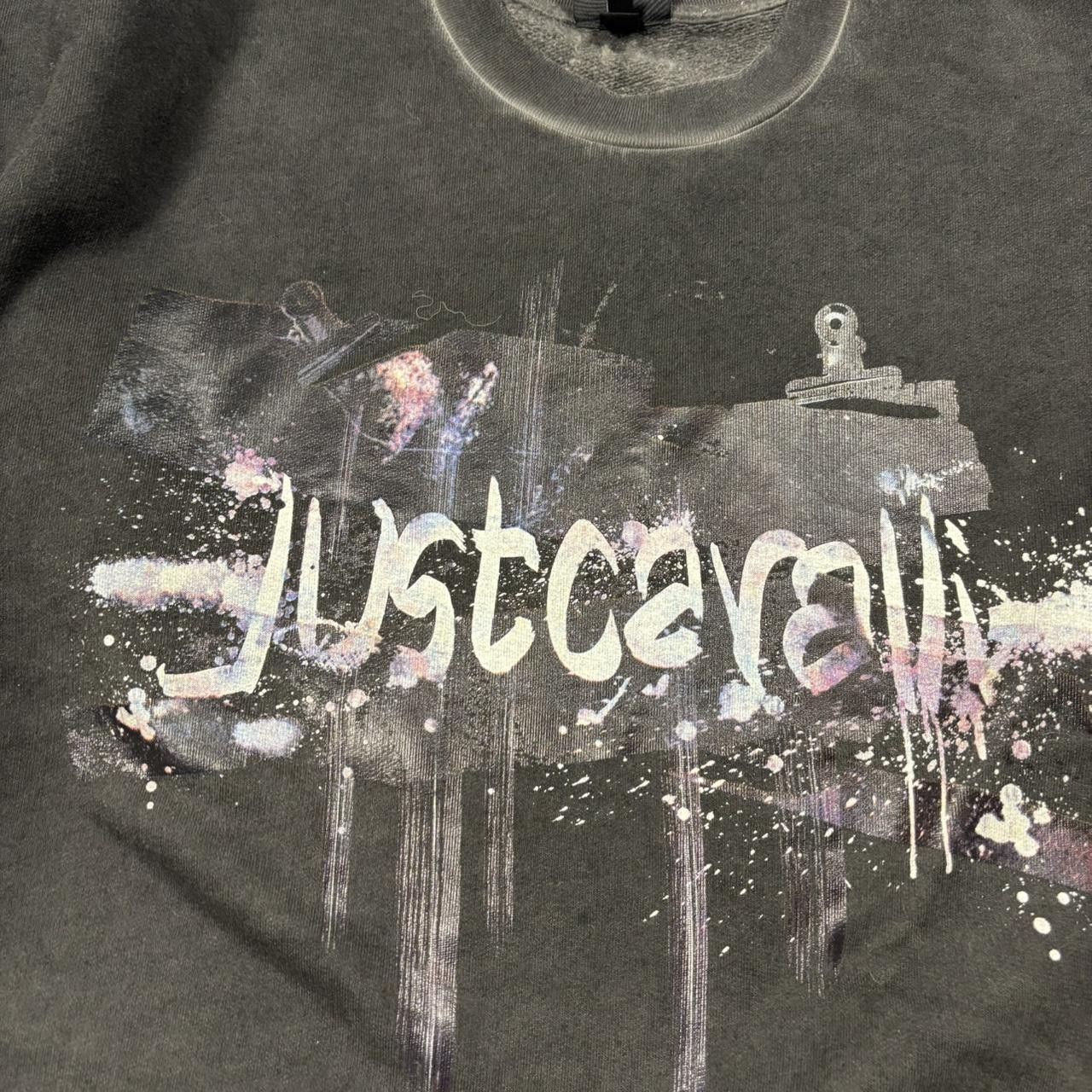 Just Cavalli Just Cavalli Black Graphic Sweatshirt L Size US L / EU 52-54 / 3 - 3 Thumbnail