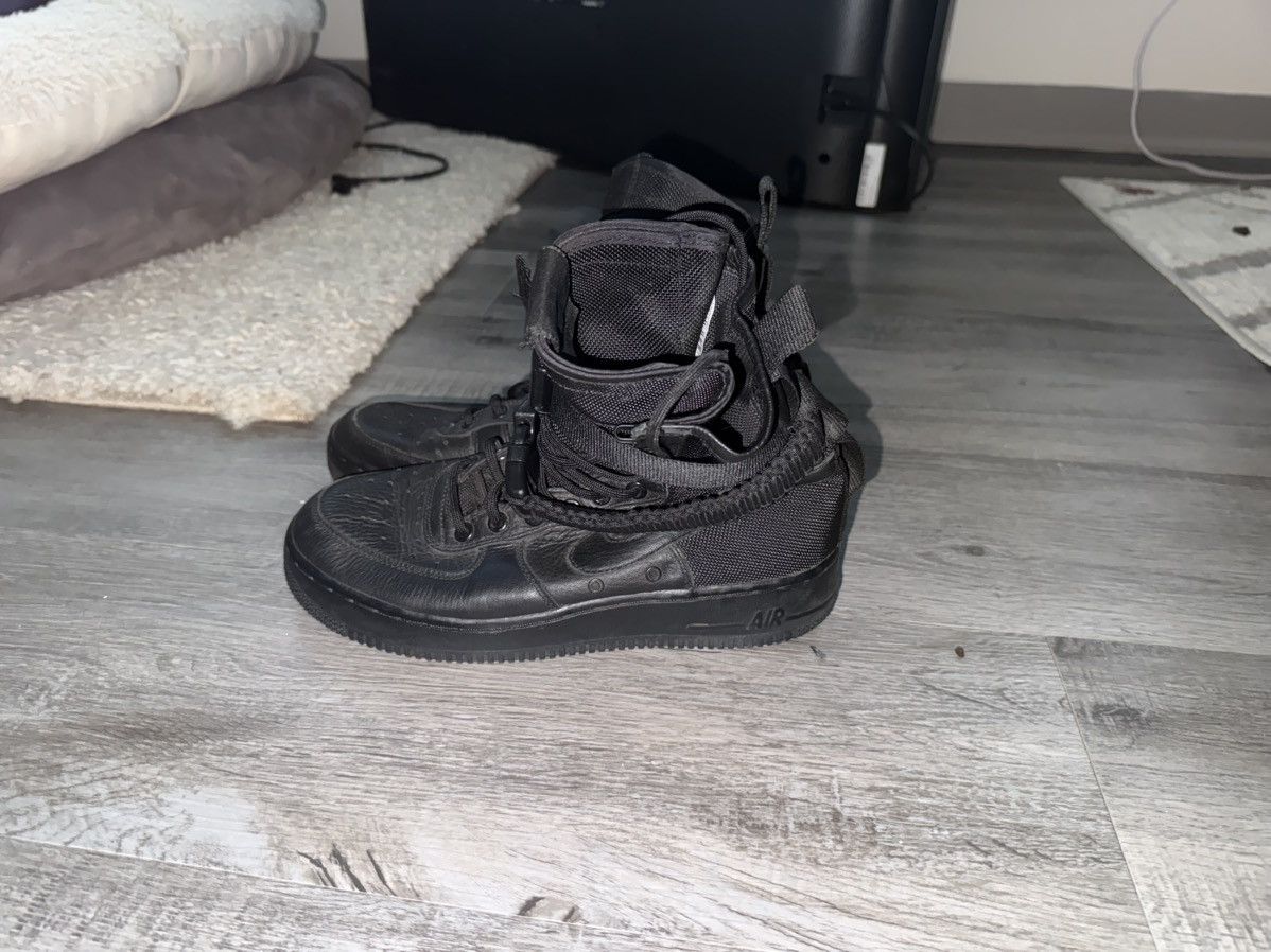 Nike Nike SF Air Force 1 High Triple Black Size US 8.5 / IT 38.5 - 3 Thumbnail
