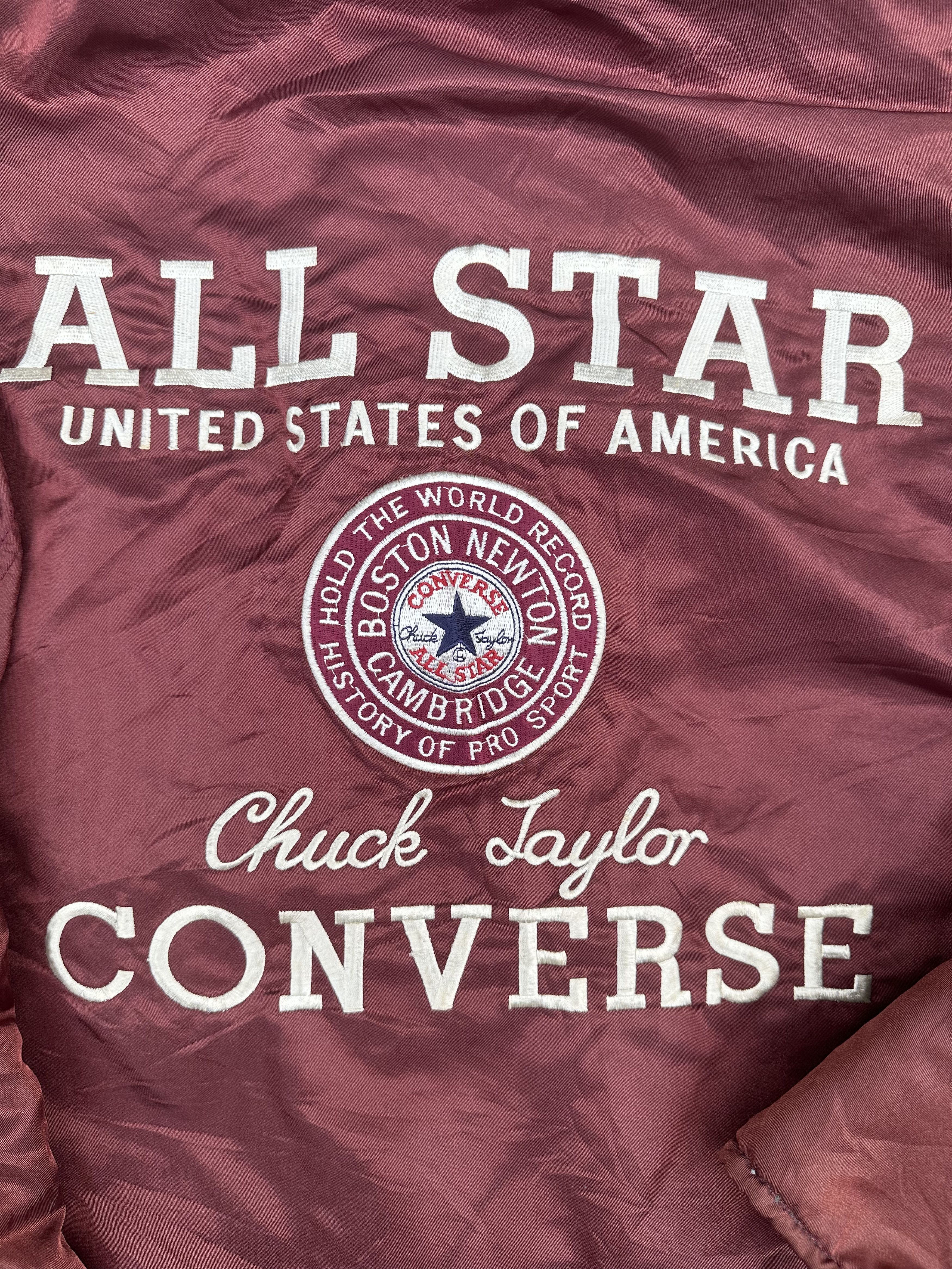 Converse Vtg 80s All Star Converse Chuck Taylor Boston Bomber Jacket Size US L / EU 52-54 / 3 - 18 Thumbnail