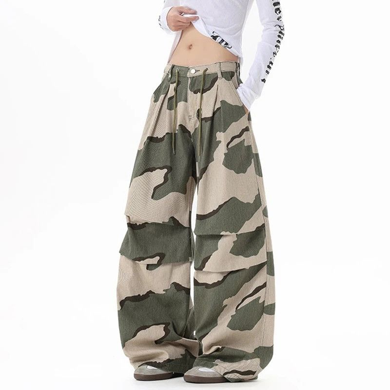 Japanese Brand Camouflage Drawstring Design Denim Size US 32 / EU 48 - 3 Thumbnail
