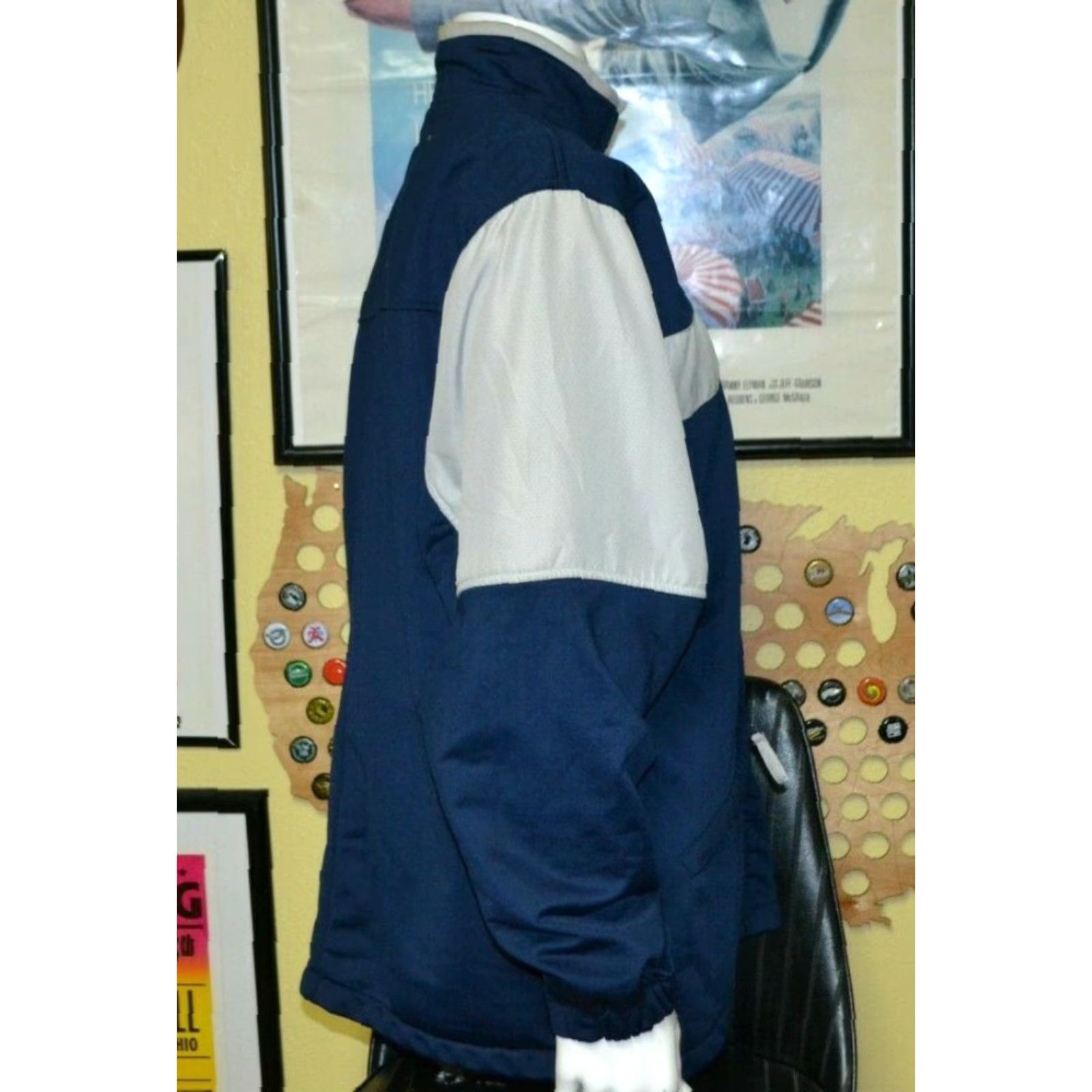 Starter VTG Starter Blue Track Jacket Medium Full Zip Athletic Men M Blue 90s 80s Shirt? Size US M / EU 48-50 / 2 - 3 Thumbnail