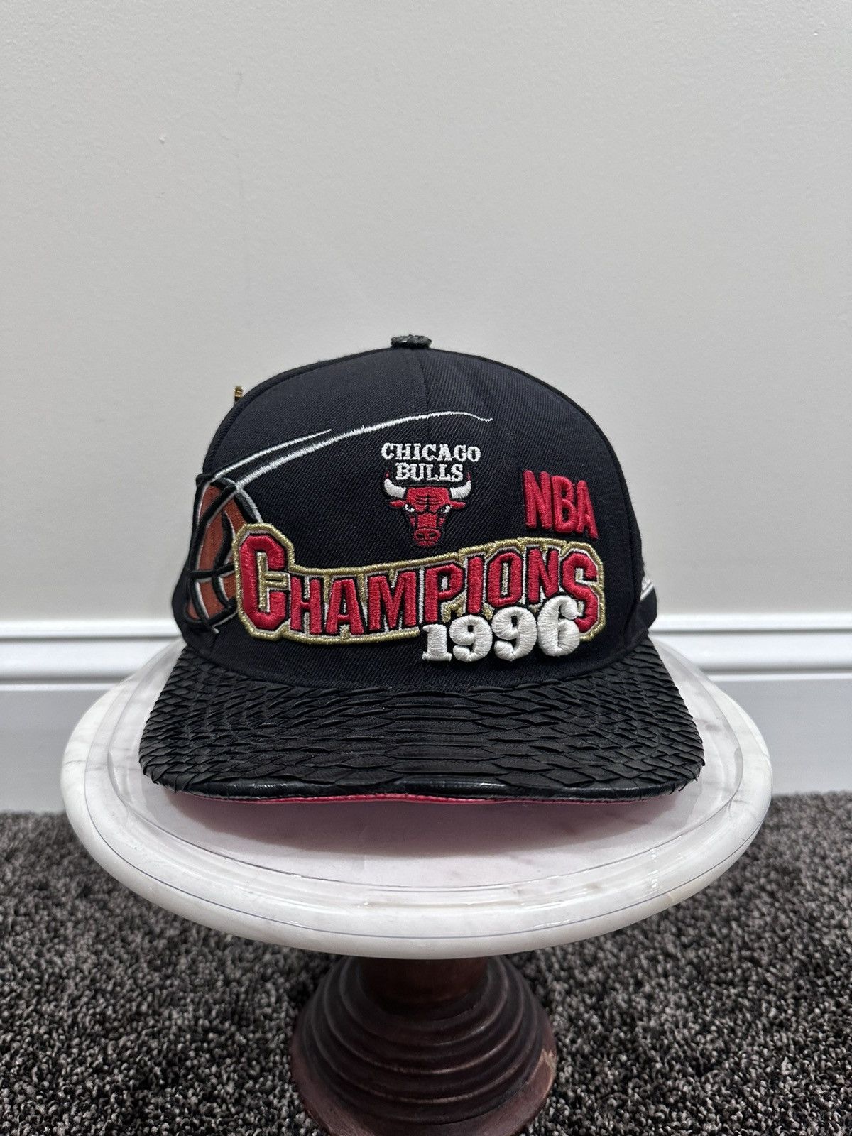 Just Don × Mitchell & Ness × Rsvp Gallery Just Don x Mitchell & Ness NBA Chicago Bulls ‘96 Black Hat Size ONE SIZE - 12 Thumbnail