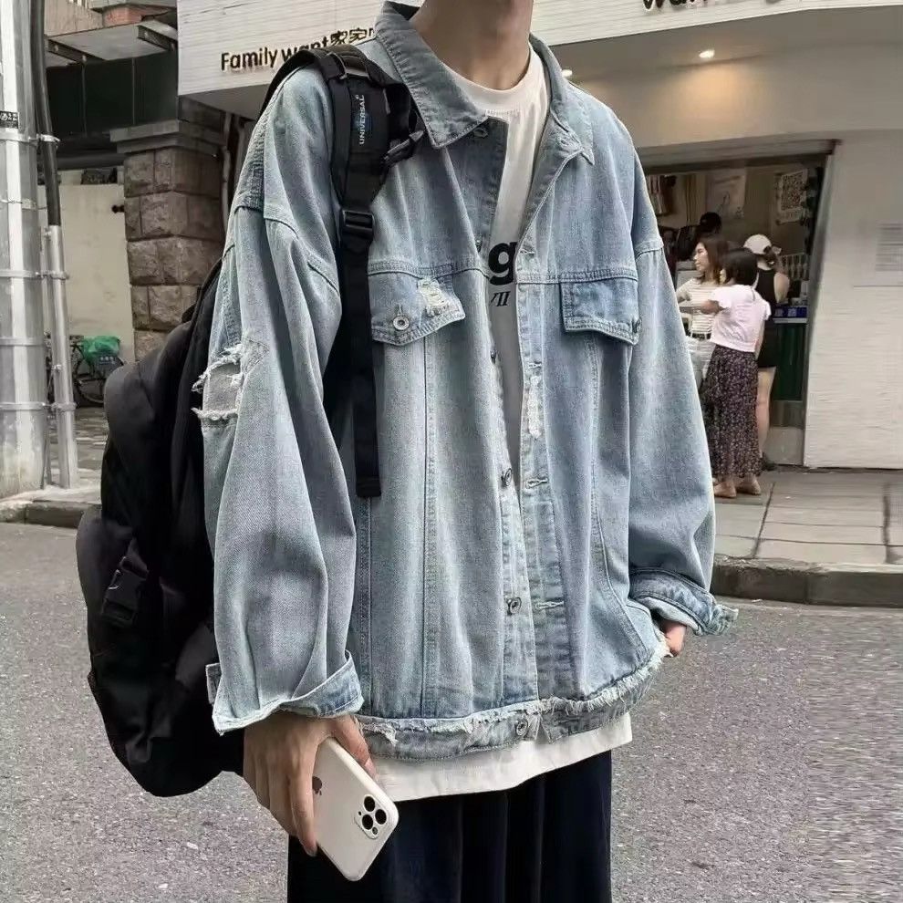 Japanese Brand Retro Black Oversized Harajuku Denim Jacket Size US XXL / EU 58 / 5 - 3 Thumbnail