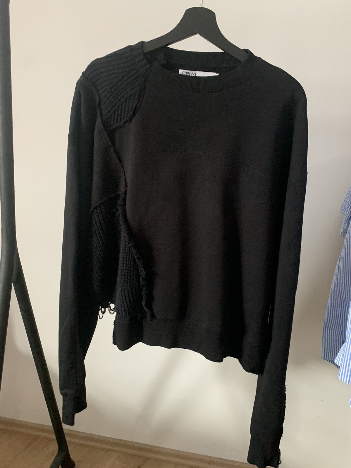 C2H4 C2H4 Filtered Reality Distressed Panelled Crewneck Size US M / EU 48-50 / 2 - 1 Thumbnail