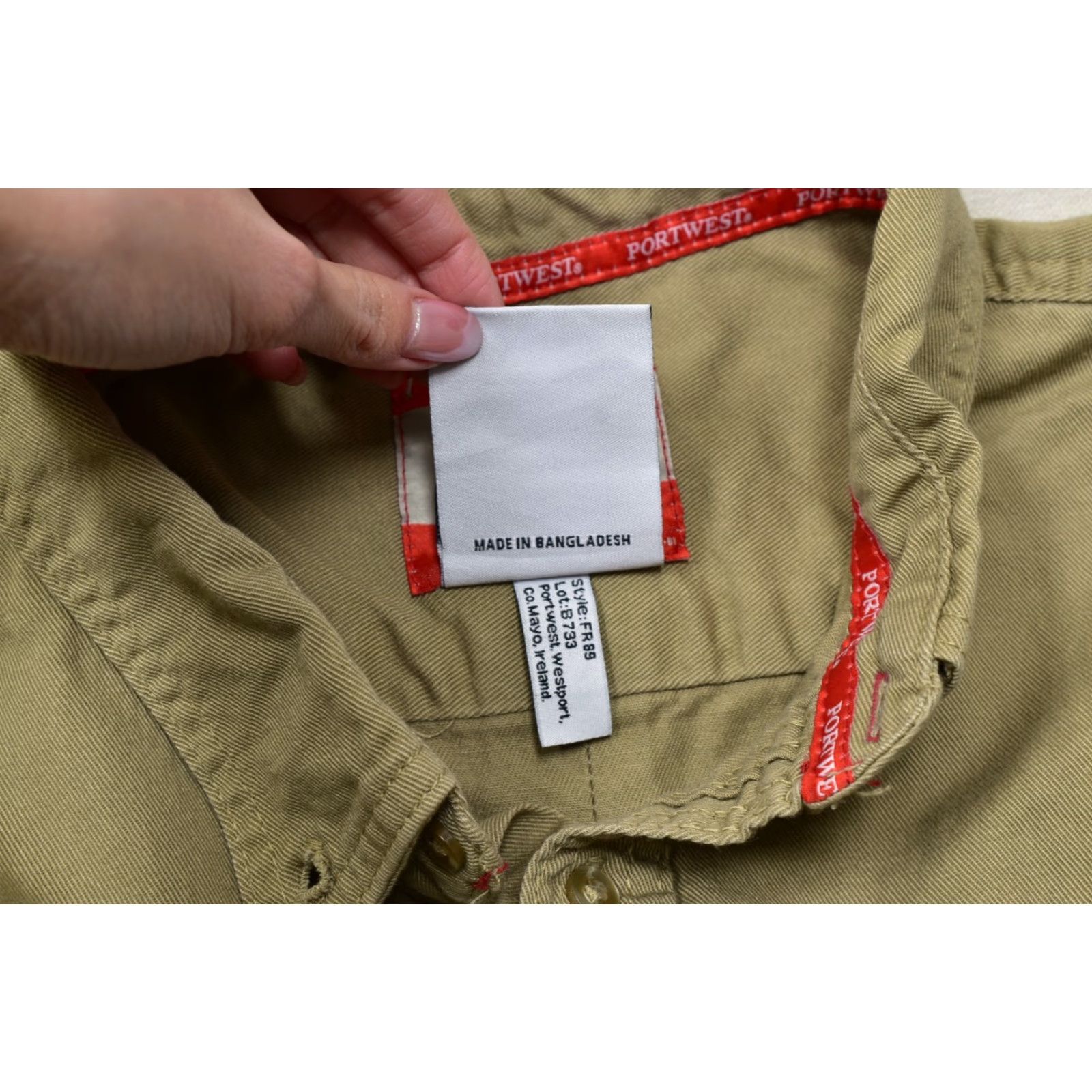 Vintage VINTAGE? Portwest Bizflame FR89 Men's 3XL Khaki Flame Resistant FR Work Shirt Long Sleeve Size US XXL / EU 58 / 5 - 5 Thumbnail