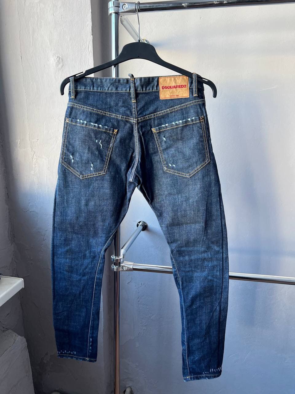 Dsquared2 2017 DSQUARED 2 BLUE ARTIFICIALLY WORN SEXY TWIST PANTS 46 Size US 44 / EU 60 - 11 Thumbnail