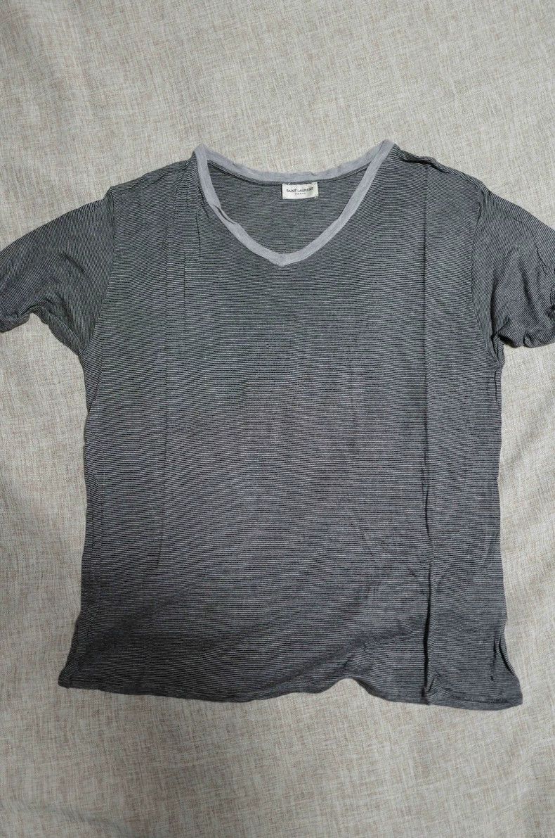 Saint Laurent Paris Saint Laurent Paris Pinstripe t-shirt Size S / US 4 / IT 40 - 1 Thumbnail