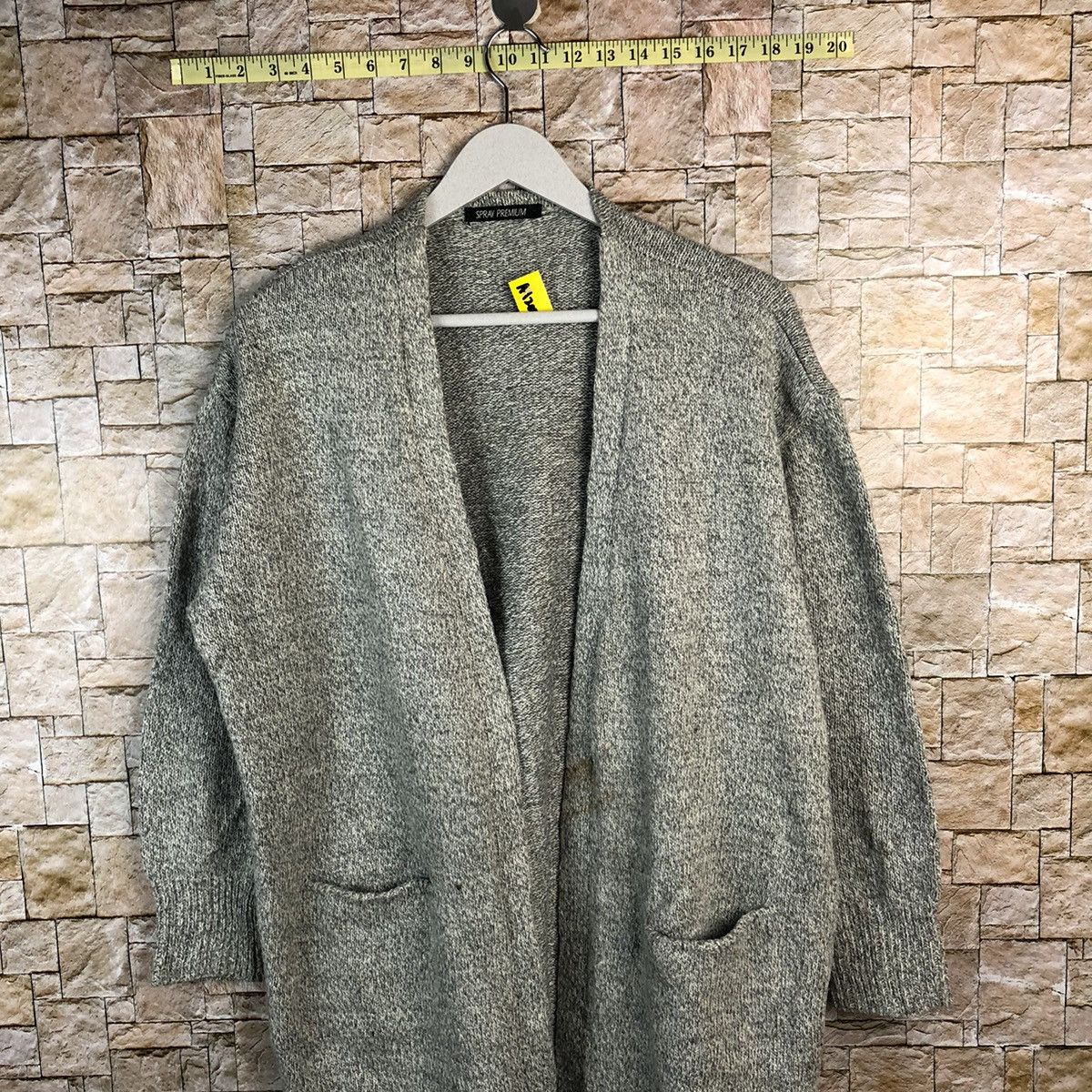 Japanese Brand Spray Premium Grey Cardigan Knitwear #A1205 Size US L / EU 52-54 / 3 - 2 Thumbnail